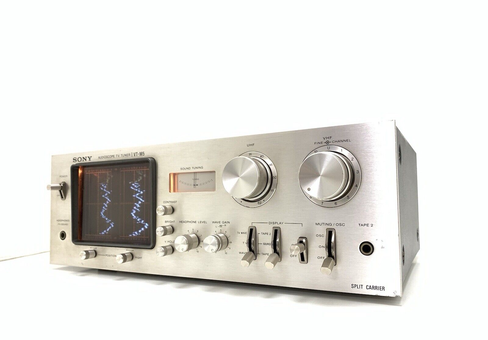 SONY AUDIO SCOPE TV TUNER VT-M5 Hi End Vintage 1977 RARE WORK 220Volts Good Look