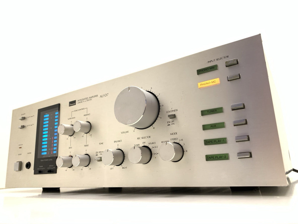 SANSUI AU D7 Integrate Stereo Amplifier 65+65 Watts RMS Vintage 1980 Good Look