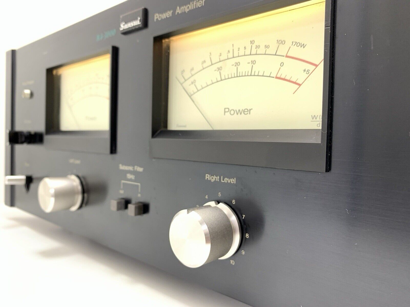 SANSUI BA-3000 Stereo Power Amplifier 170+ 170 W RMS Vintage 1975 WORK Good Look