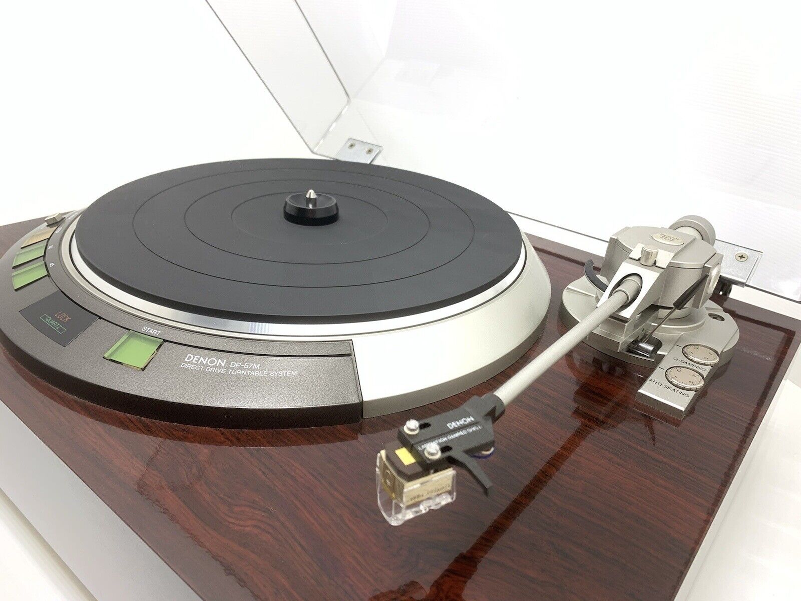 DENON DP-57M Turntable Quartz PLL Direct Drive HiEnd Vintage 1982 WORK Good Look