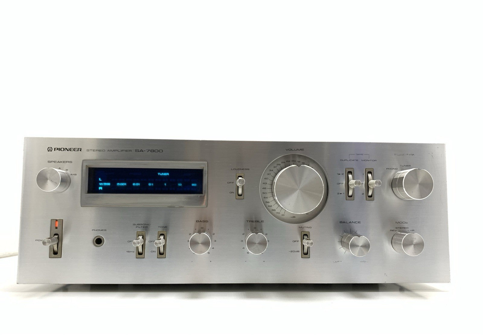 PIONEER SA-7800 Stereo Amplifier 65+65W RMS Vintage 1979 Blue LINE Work GoodLook