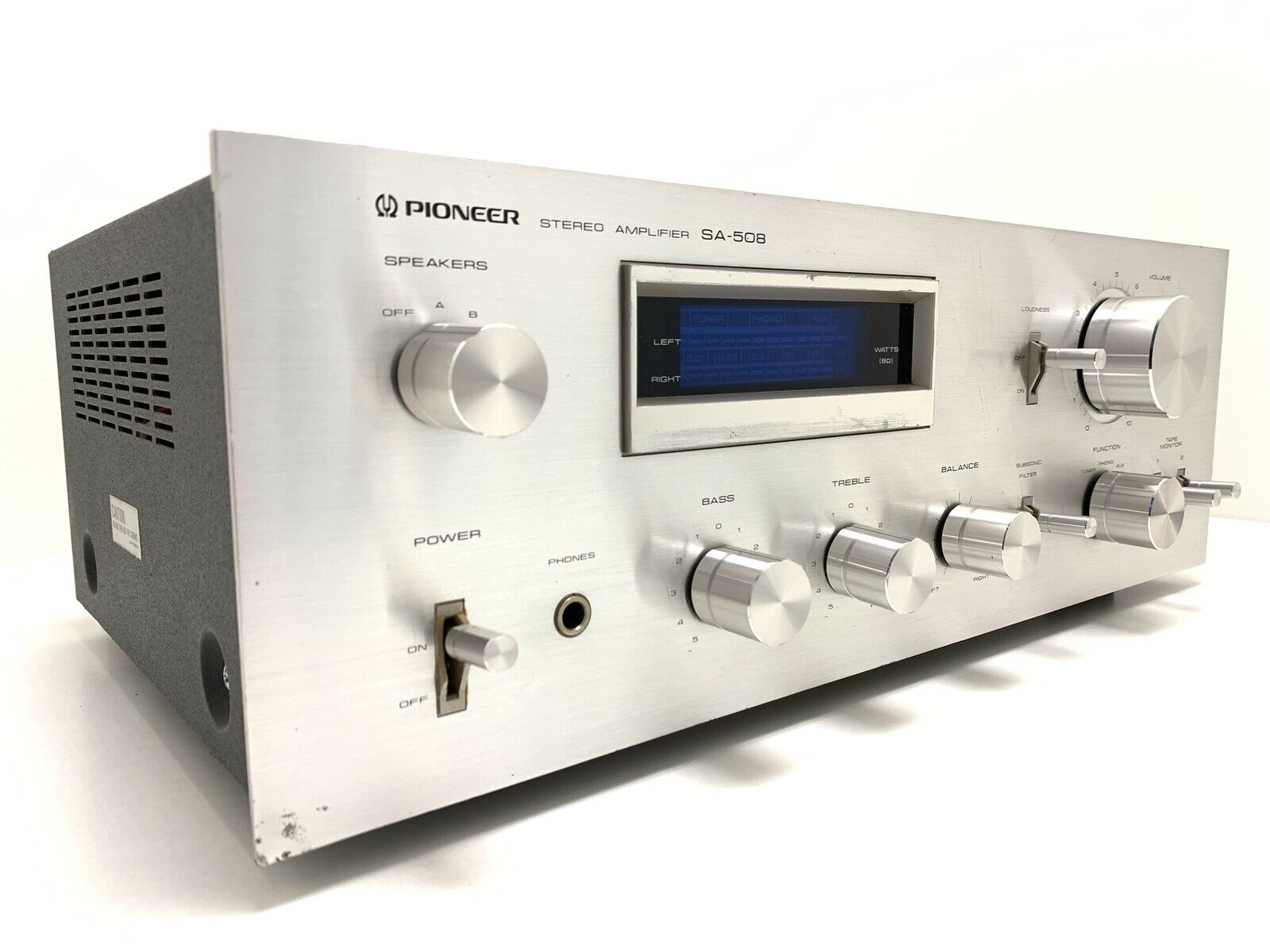 PIONEER SA 508 Stereo Amplifier 2X 25Watts RMS Vintage 1979 Hi Fi WORK VERY GOOD