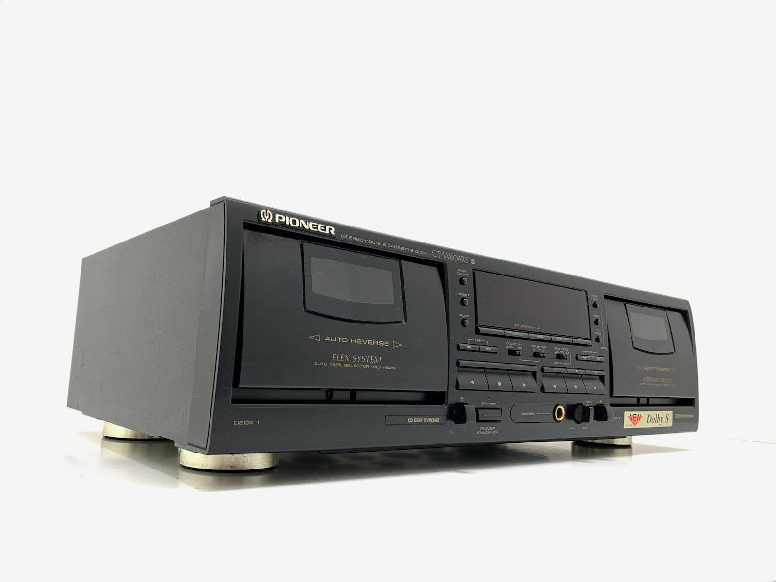 PIONEER CT W604RS Stereo DOBLE Cassette Tape Deck AUTO Reverse WORKING Good Look