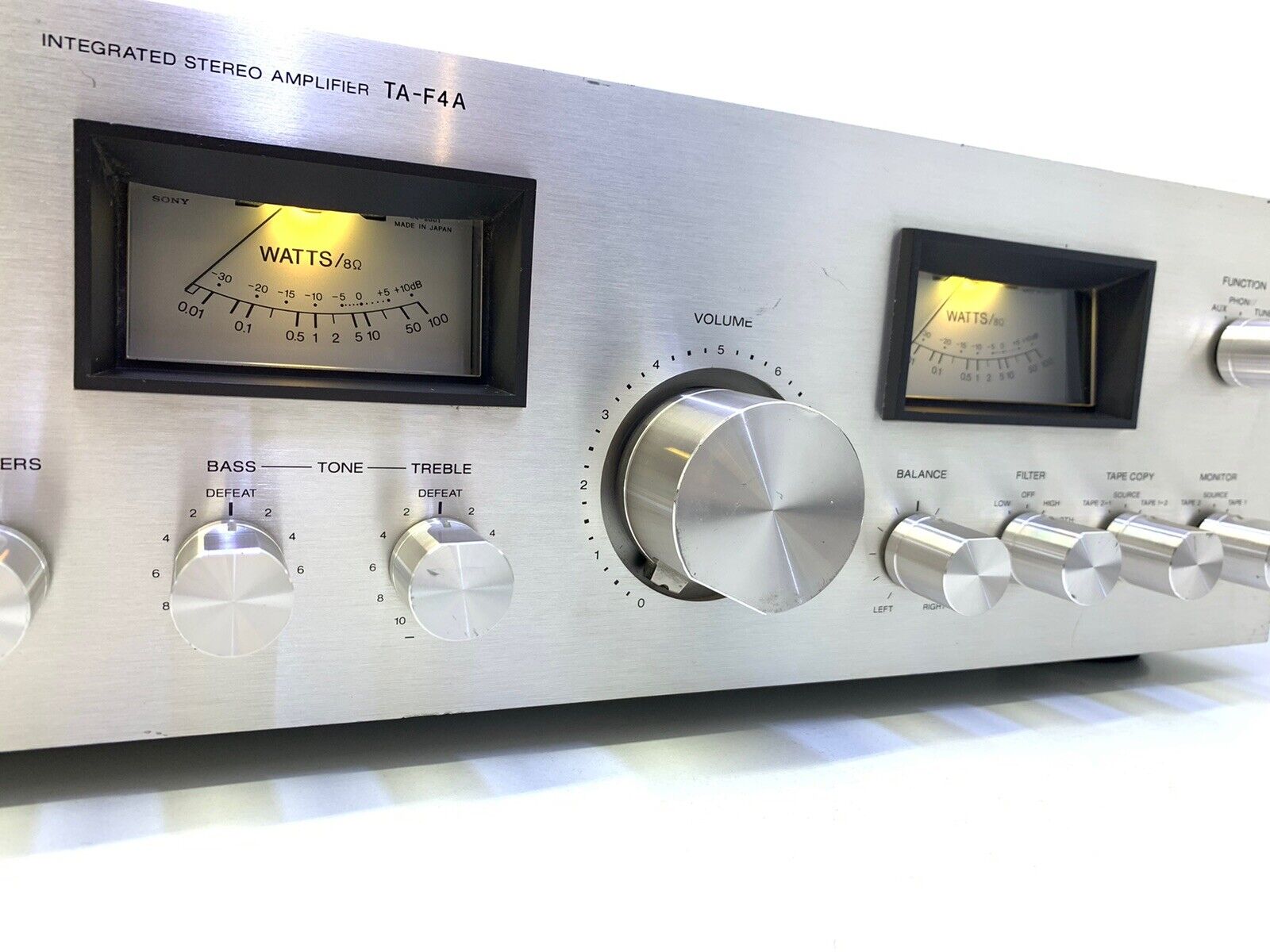 SONY TA-F4A Integrated Stereo Amplifier 80Watts RMS Vintage 1979 Hi Fi Good Look
