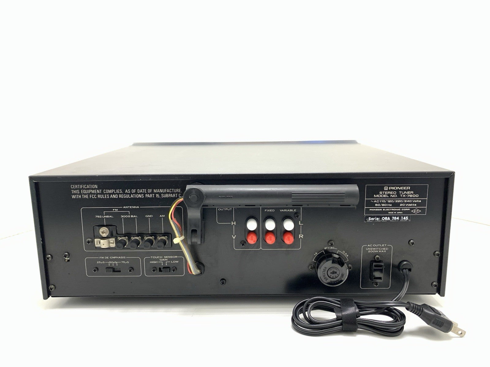 PIONEER TX 7800 AM/FM Stereo Analogue Tuner Vintage 1979 Blue Line WORK GoodLook