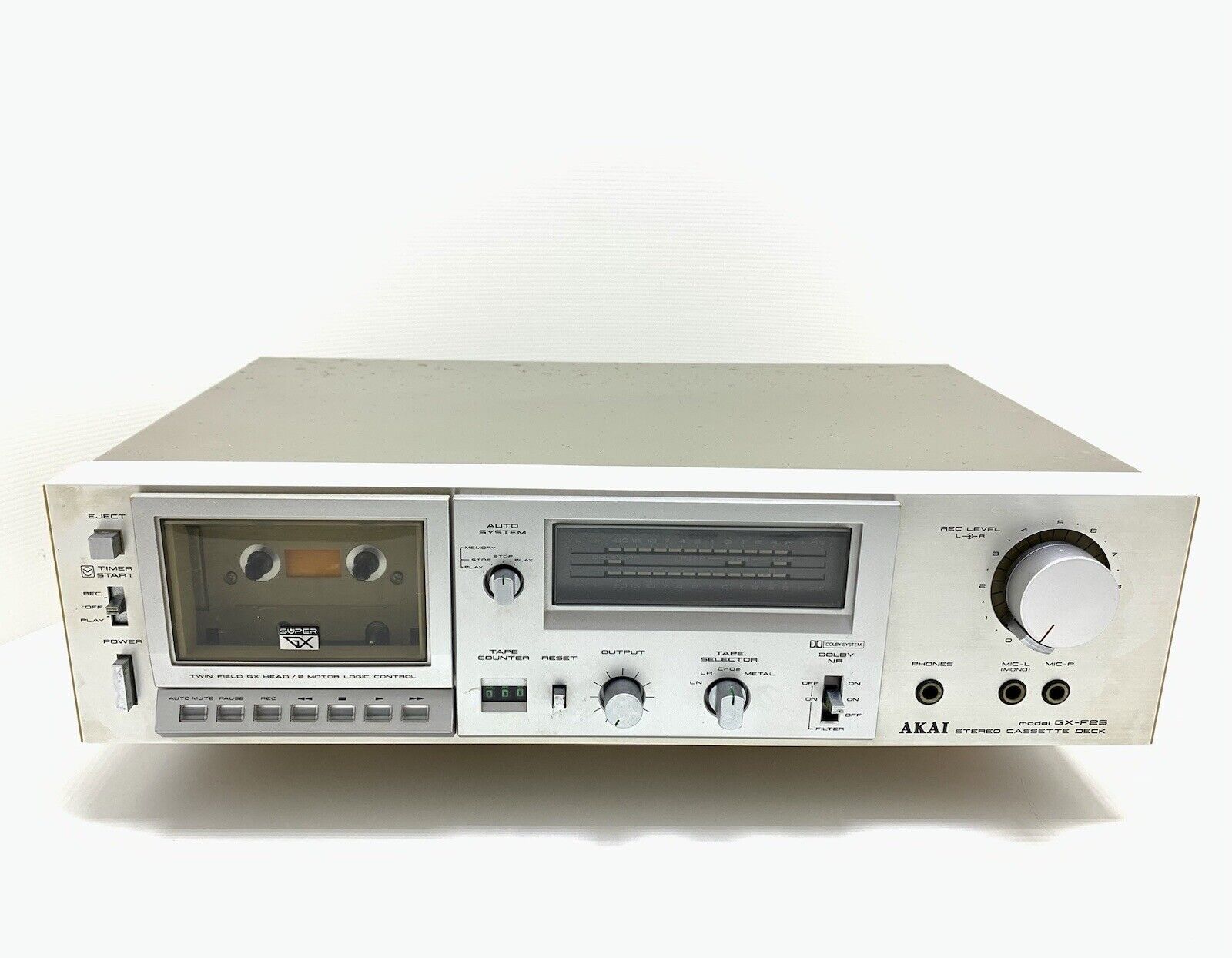 AKAI GX F25 Stereo Cassette Deck 2 Head Vintage 1981 Refurbished WORK Good Look