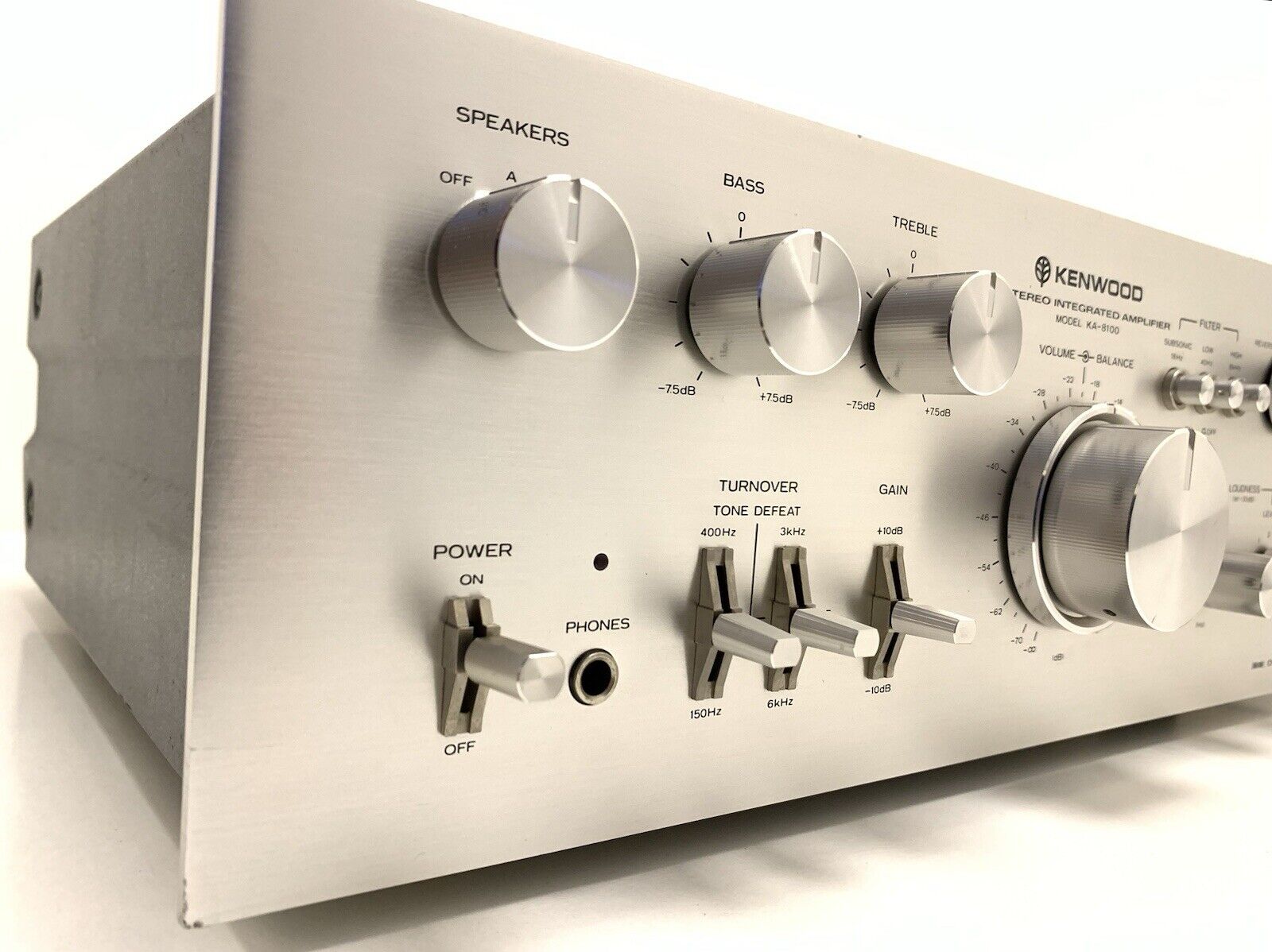 KENWOOD KA 8100 DC Integrated Stereo Amplifier 75+75 WRMS Vintage 1977 Good Look