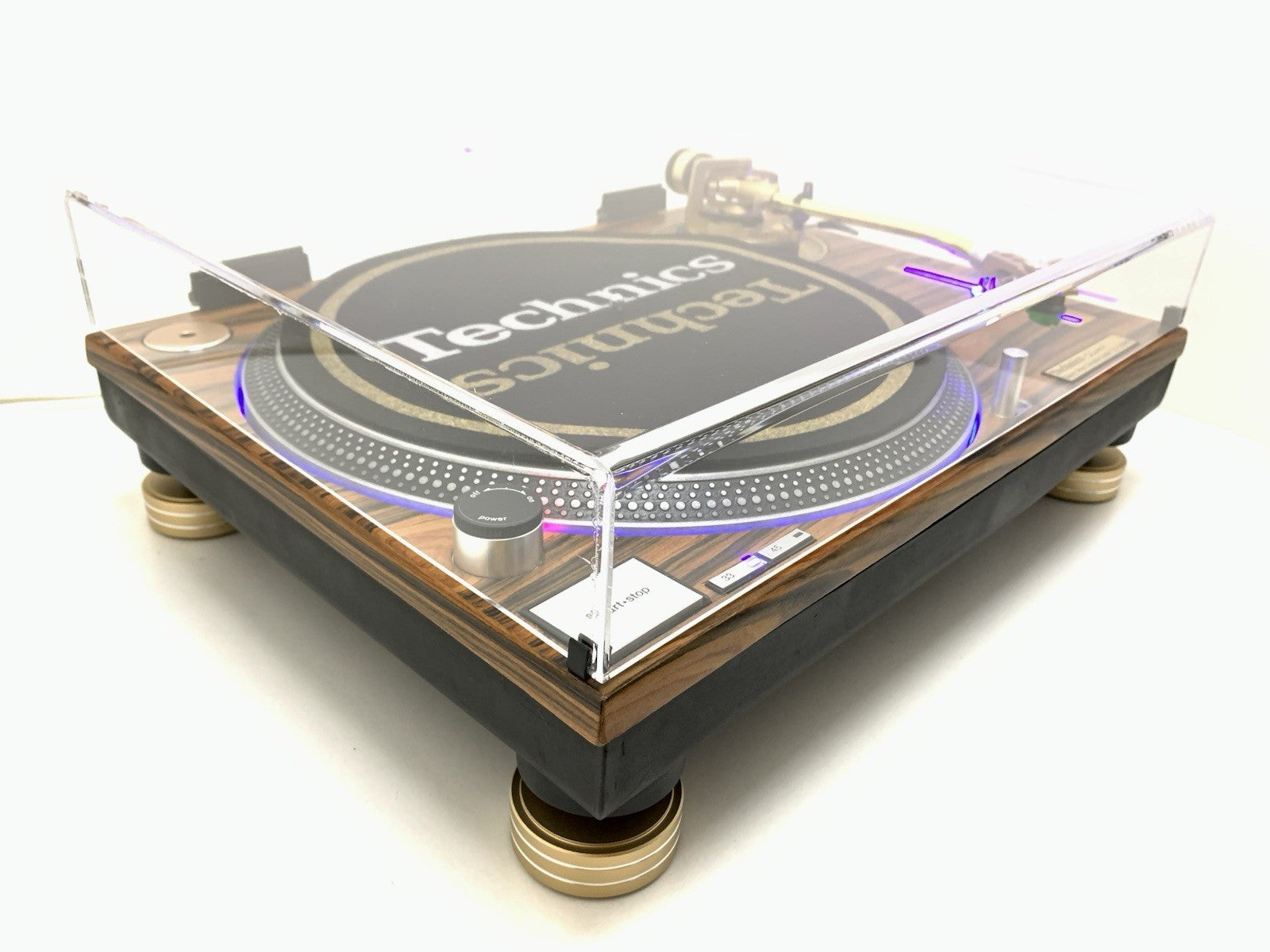 TECHNICS SL 1200 MK2 WOOD and GOLD Direct Drive Turntable Vintage WORK LIKE NEW