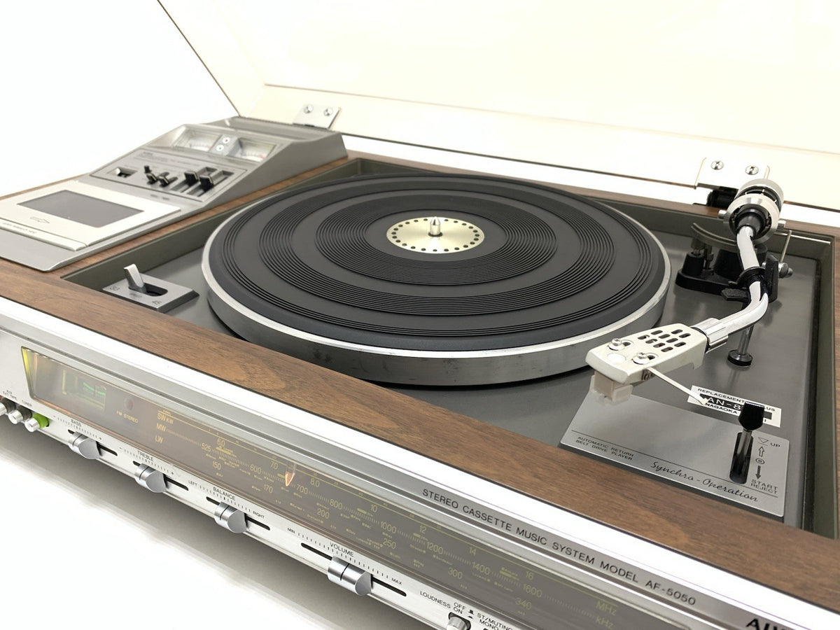 AIWA AF-5050 Turntable Cassette Radio Music Centre Japan Vintage 1977 Hi-Fi Good