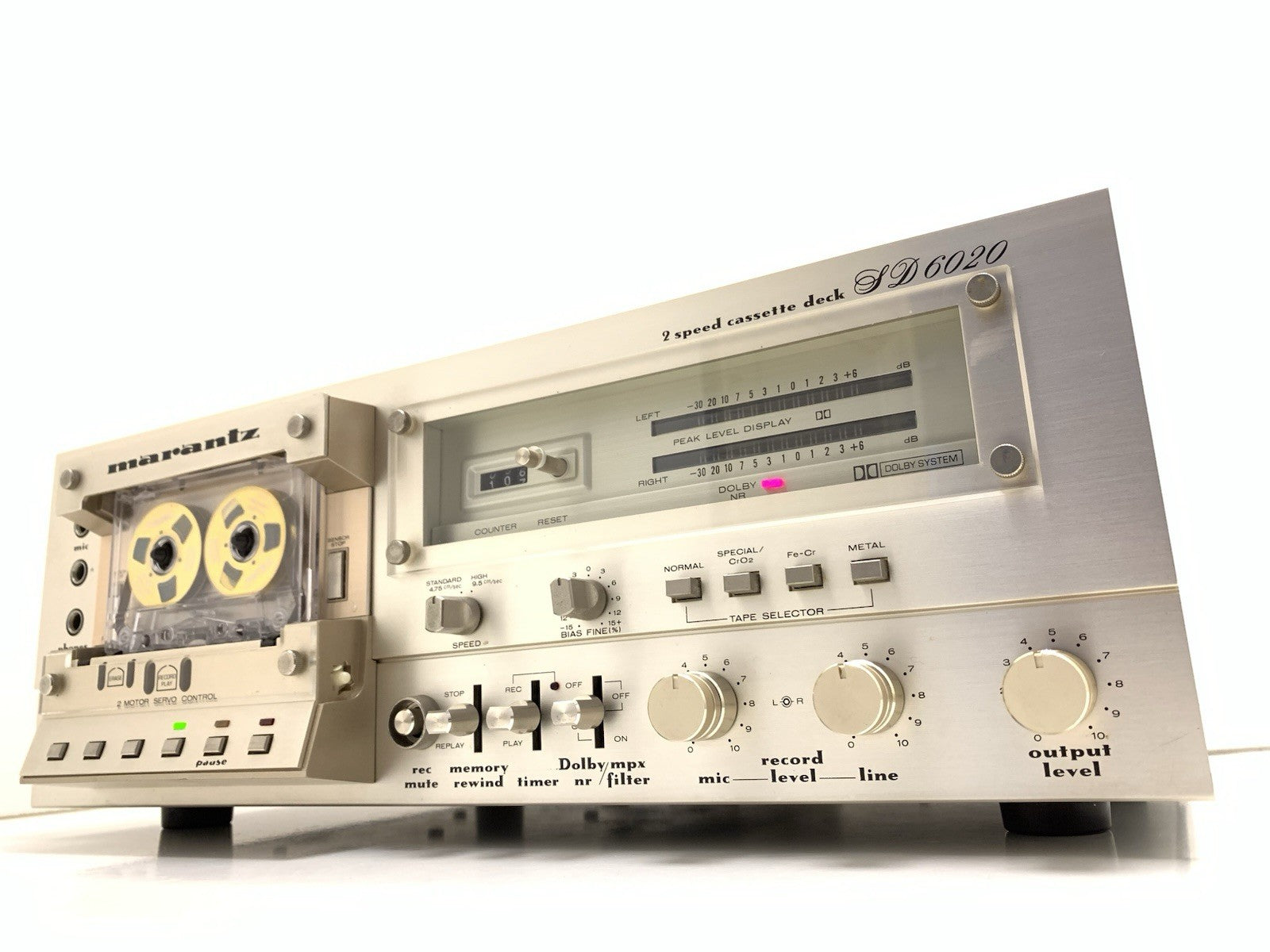 MARANTZ SD 6020 Stereo Cassette Deck 2 Speed Vintage 1980 Hi End WORK Good Look