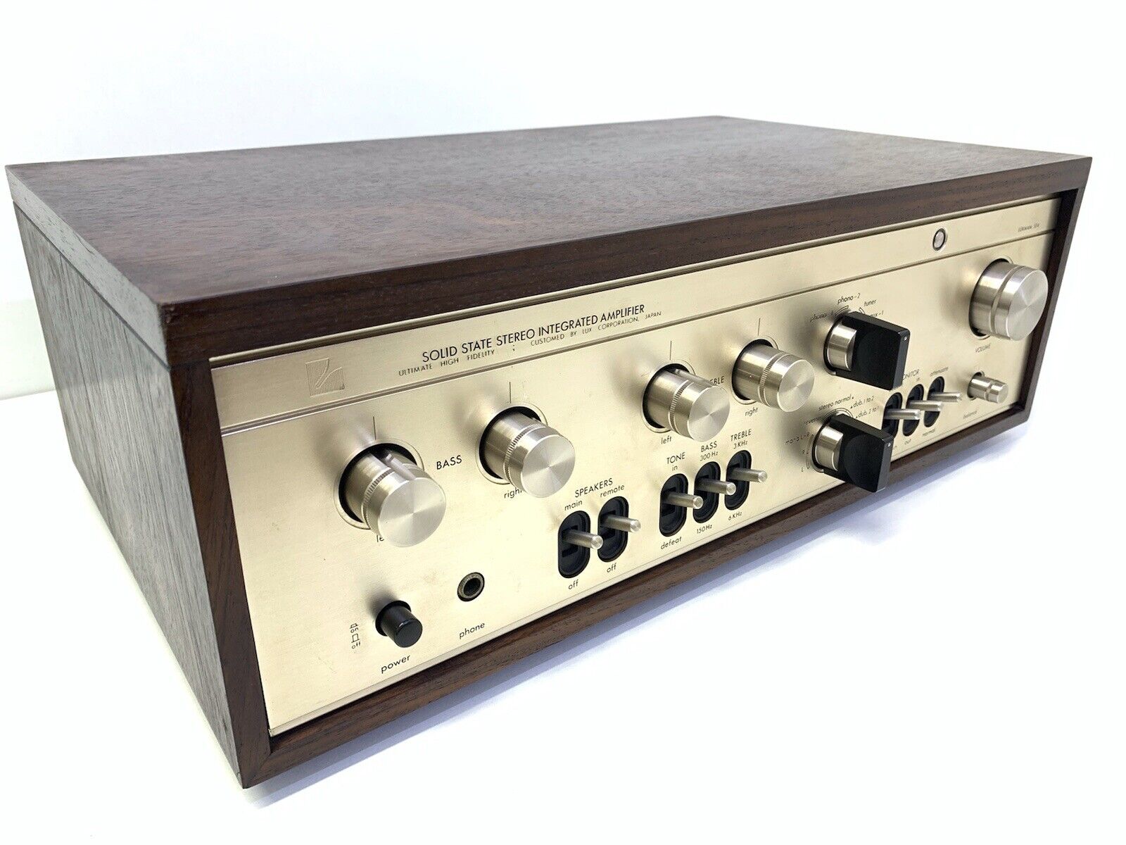 LUXMAN L-504 Integrated Stereo Amplifier 70Watts RMS Vintage 1973 Work Good Look