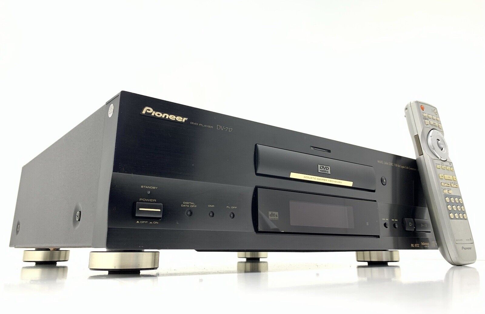 PIONEER DV 717 DVD CD Compact Disc with Remote Original PAL NTSC WORK Good Look