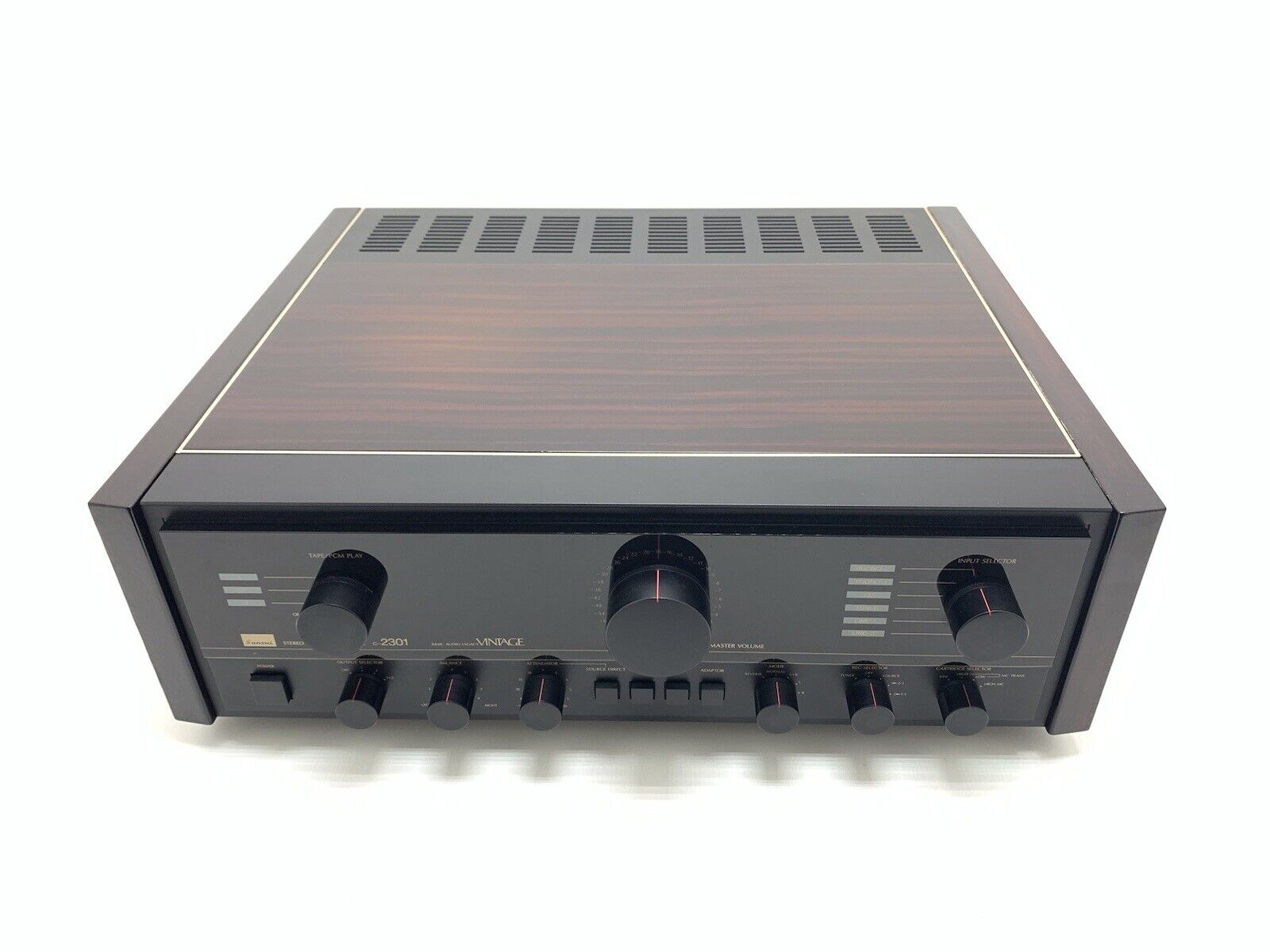 SANSUI C-2301 Stereo Pre Amplifier Vintage 1985 High End WORK Good