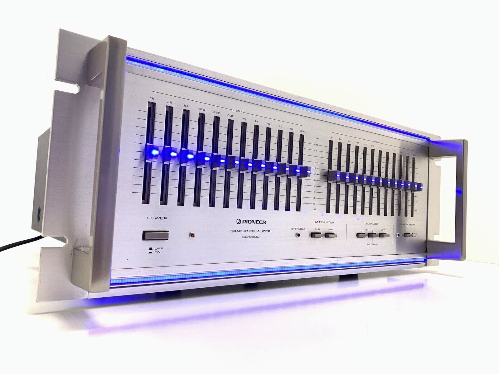 PIONEER SG 9800 RARE SPEC RACK Graphic Equalizer BLUE LED Vintage Work Like New