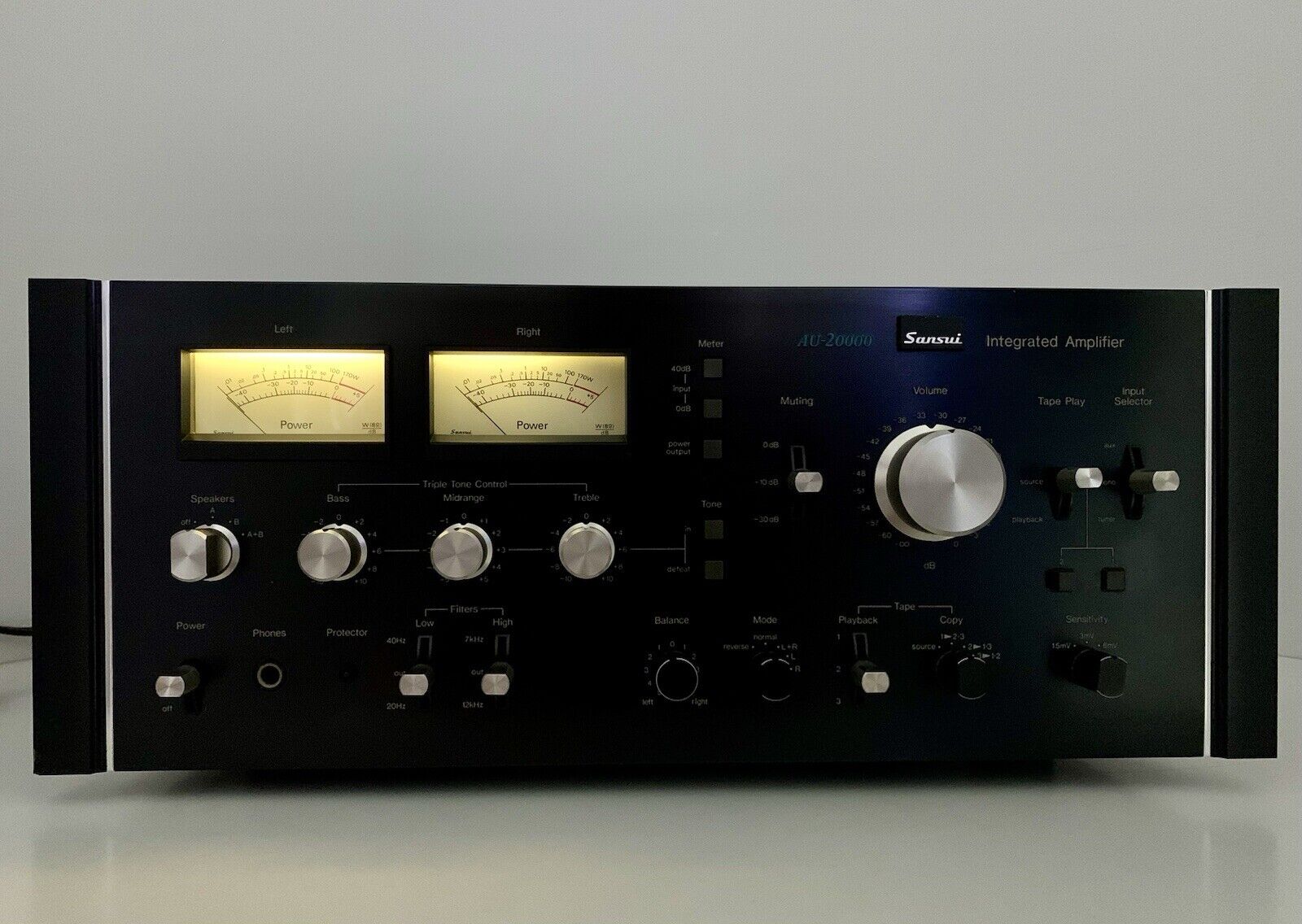 SANSUI AU 20000 Integrated Stereo Amplifier 170+170 WRMS Vintage 1975 LIKE NEW
