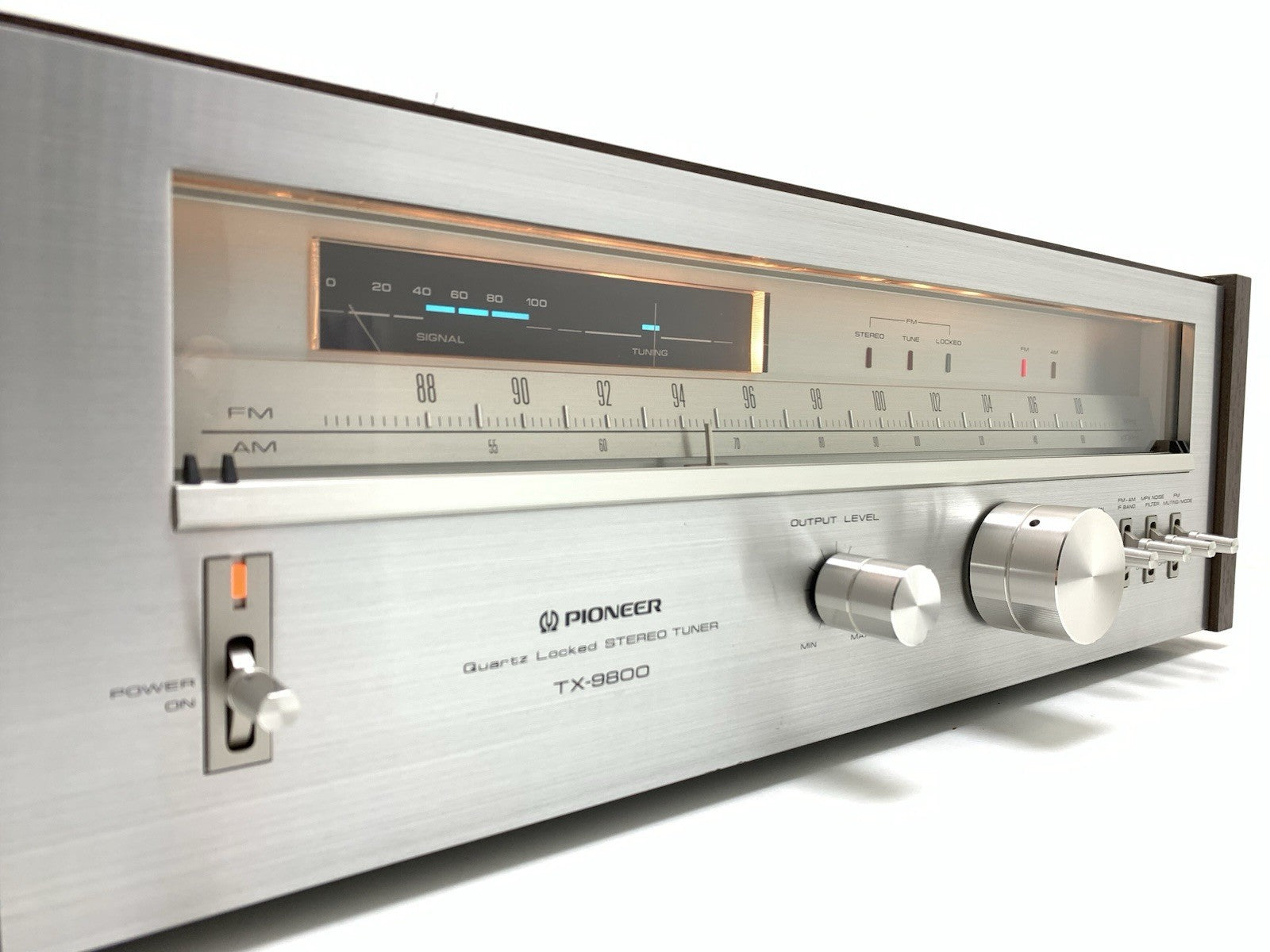 PIONEER TX 9800 AM/FM Stereo Analogue Tuner Wood Box Vintage 1979 WORK Good Look