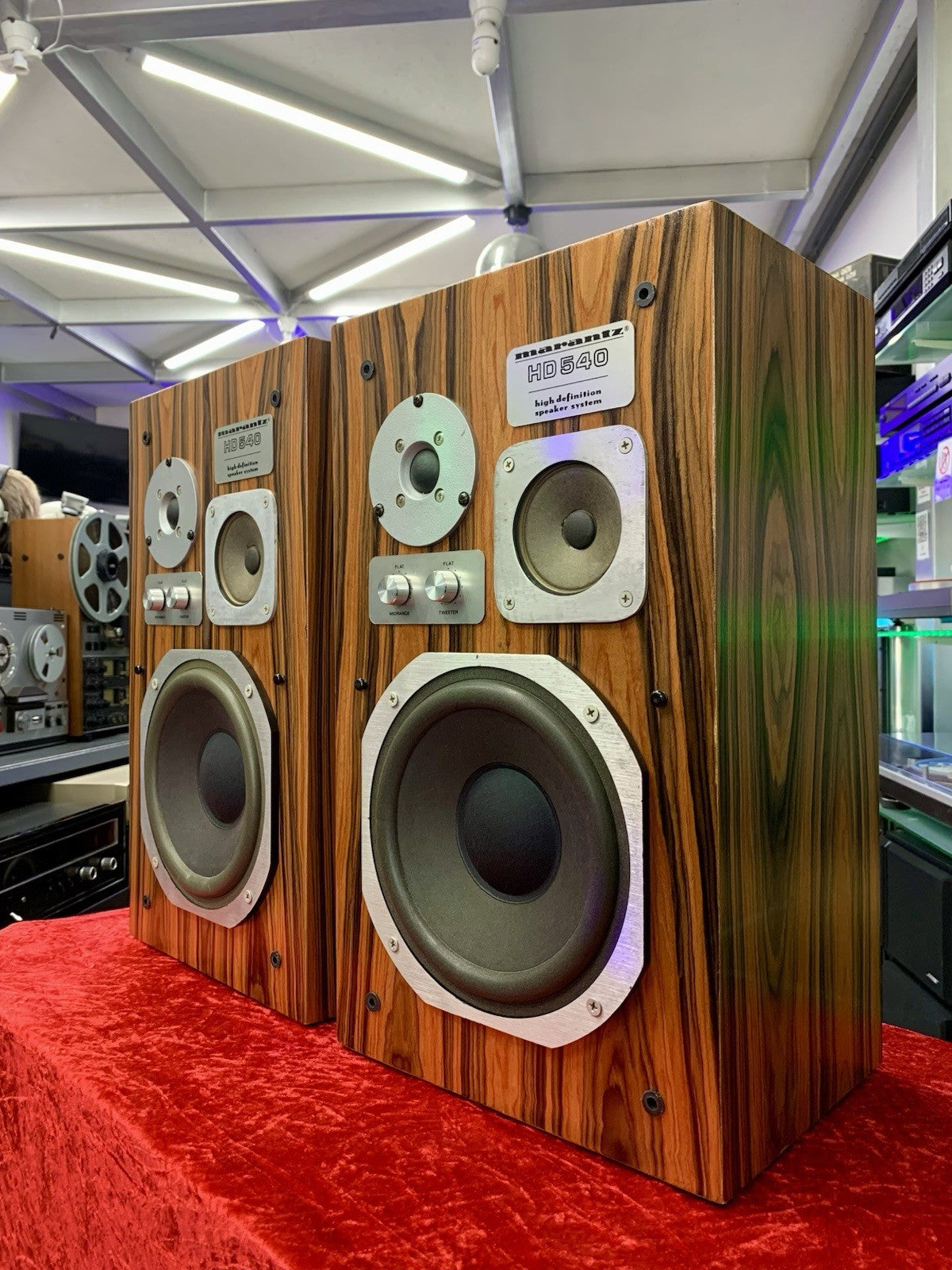 MARANTZ HD 540 Original Speakers 3Way Vintage WORK with PALISANDRO WOOD GoodLook