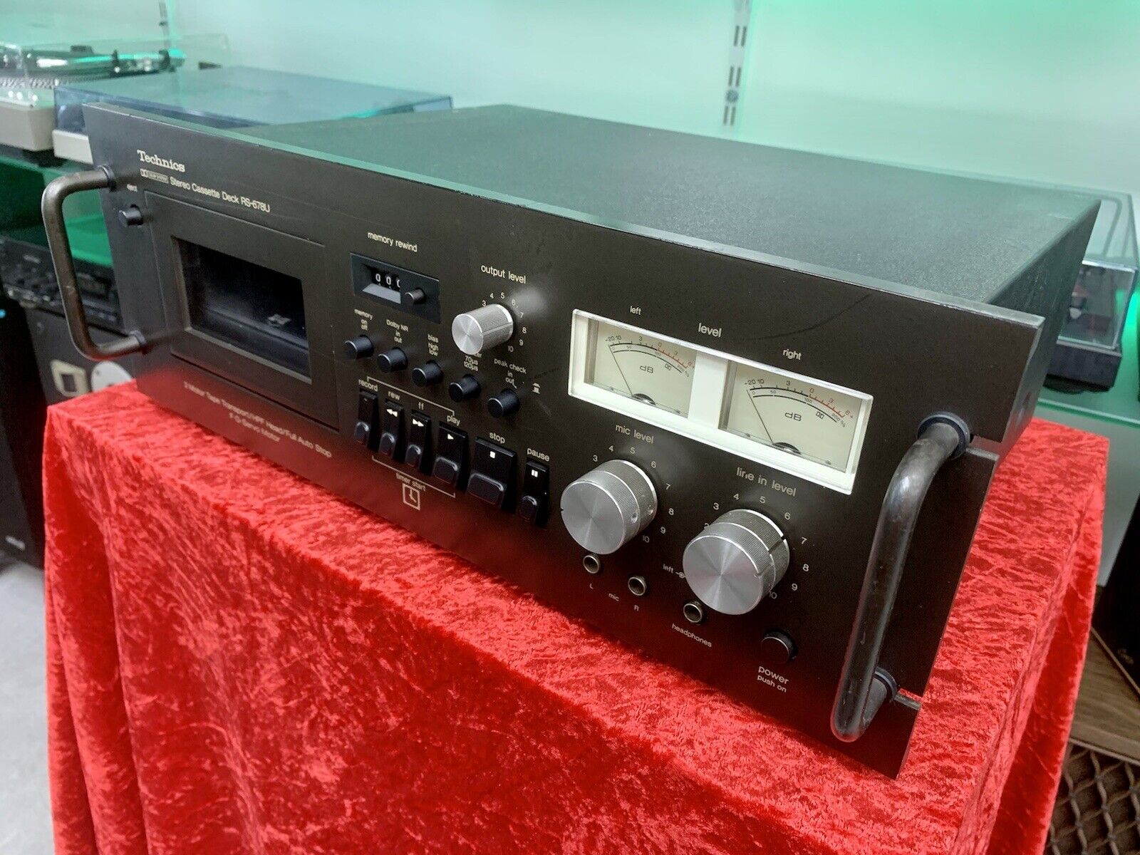 TECHNICS RS-678U Rare Stereo Cassette Deck 2 Motors Vintage 1977 WORK Good Look