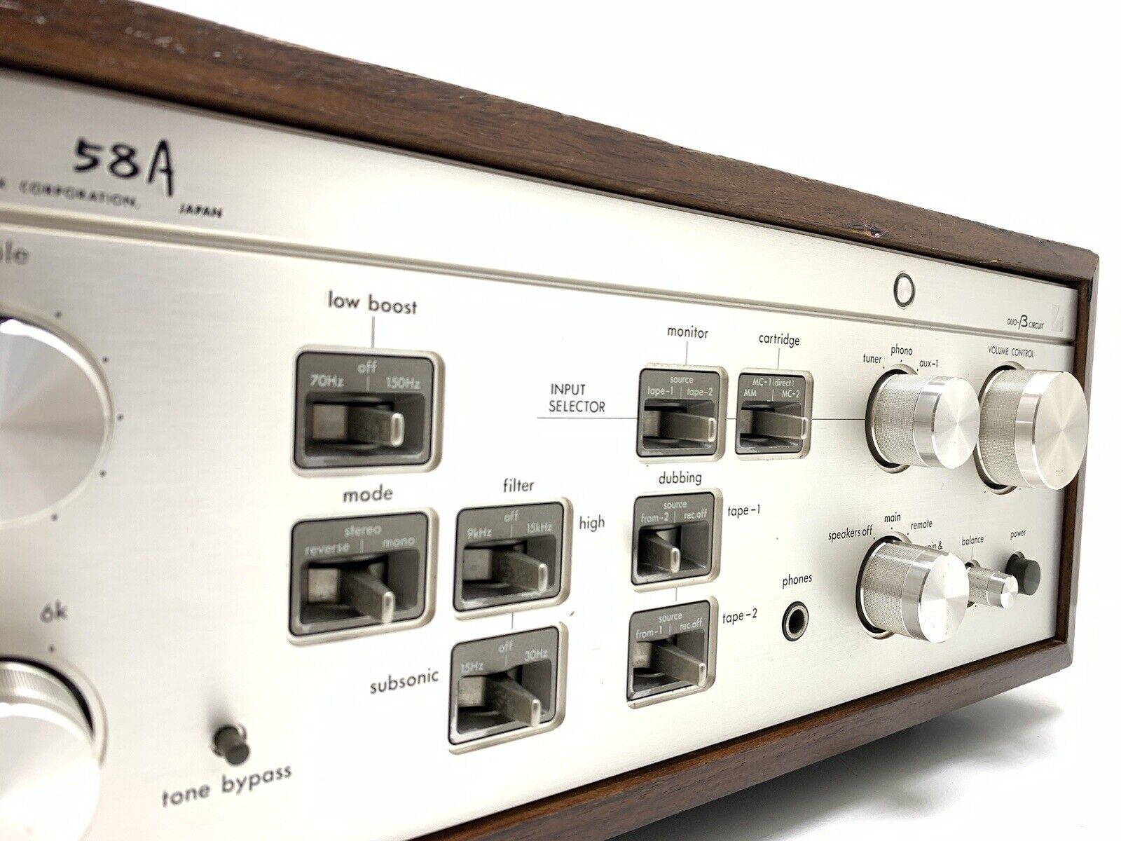 LUXMAN L 58A Stereo Integrated Amplifier 2X 100W RMS Vintage 1980 WORK Good Look