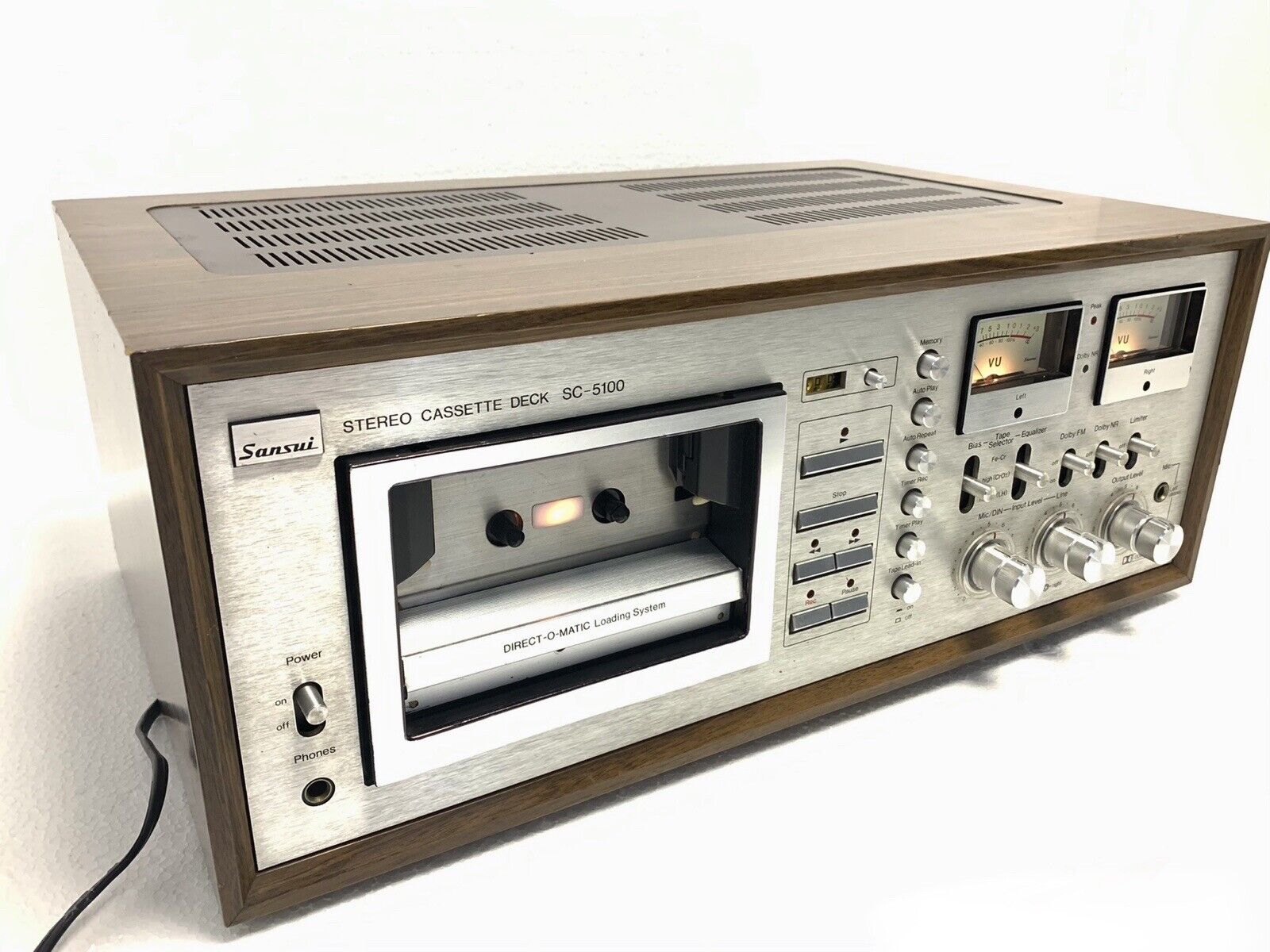 SANSUI SC-5100 2 Head Stereo Tape Deck Vintage 1978 Hi End Refurbished Like New