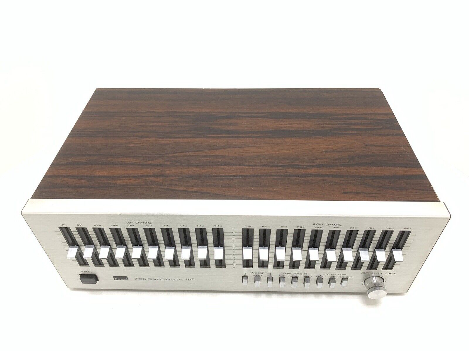 SANSUI SE-7 Stereo Graphic Equalizer  Vintage 1979  Wood WORK PERFECT Good Look