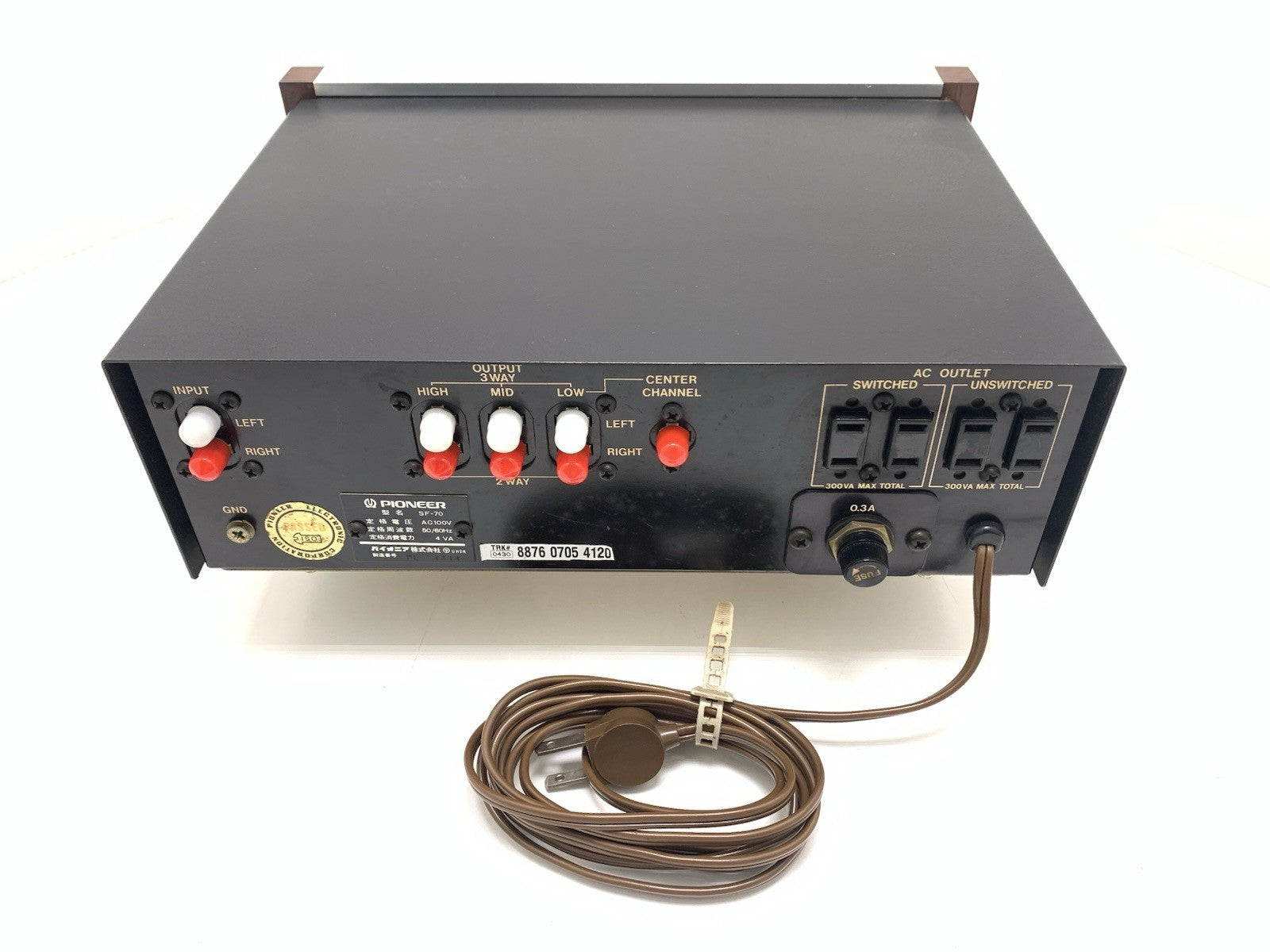 PIONEER SF 70 SF 700 ELECTRONIC CROSSOVER 3/2 Way Vintage 1969 WORK Good Look