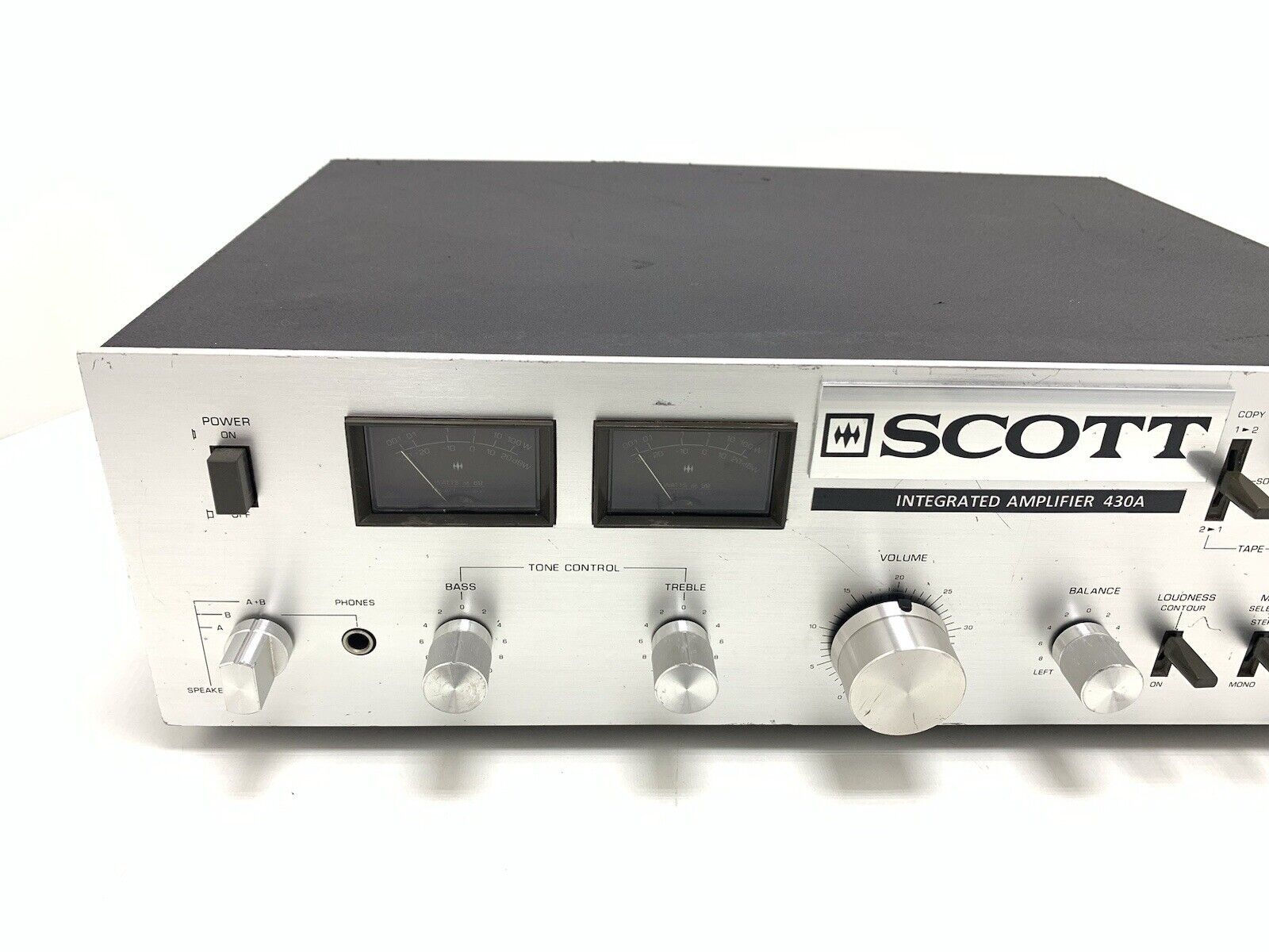 HH SCOTT 430A STEREO INTEGRATED AMPLIFIER 2 X 45W RMS Vintage 1979 WORK GoodLook