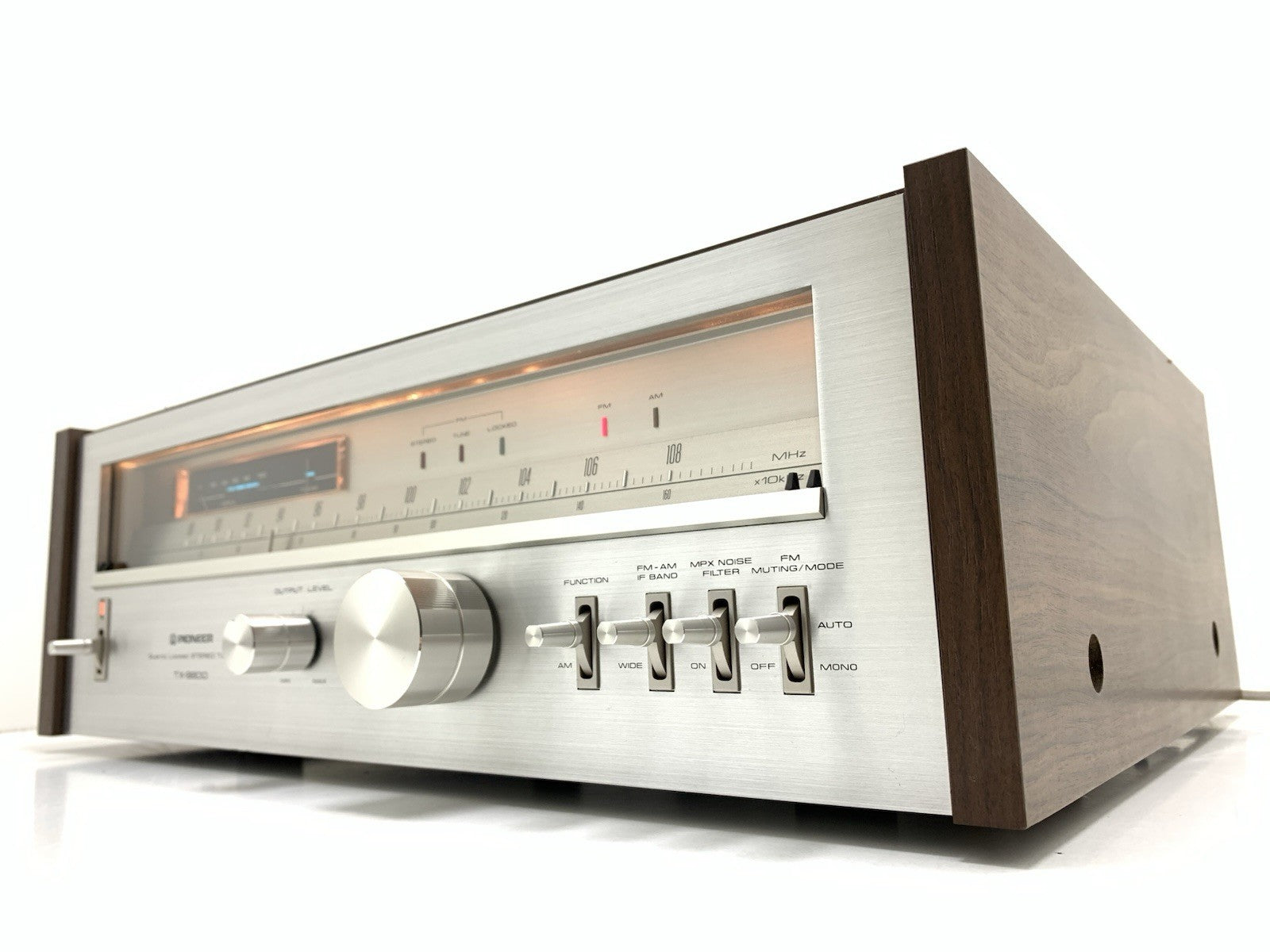 PIONEER TX 9800 AM/FM Stereo Analogue Tuner Wood Box Vintage 1979 WORK Good Look