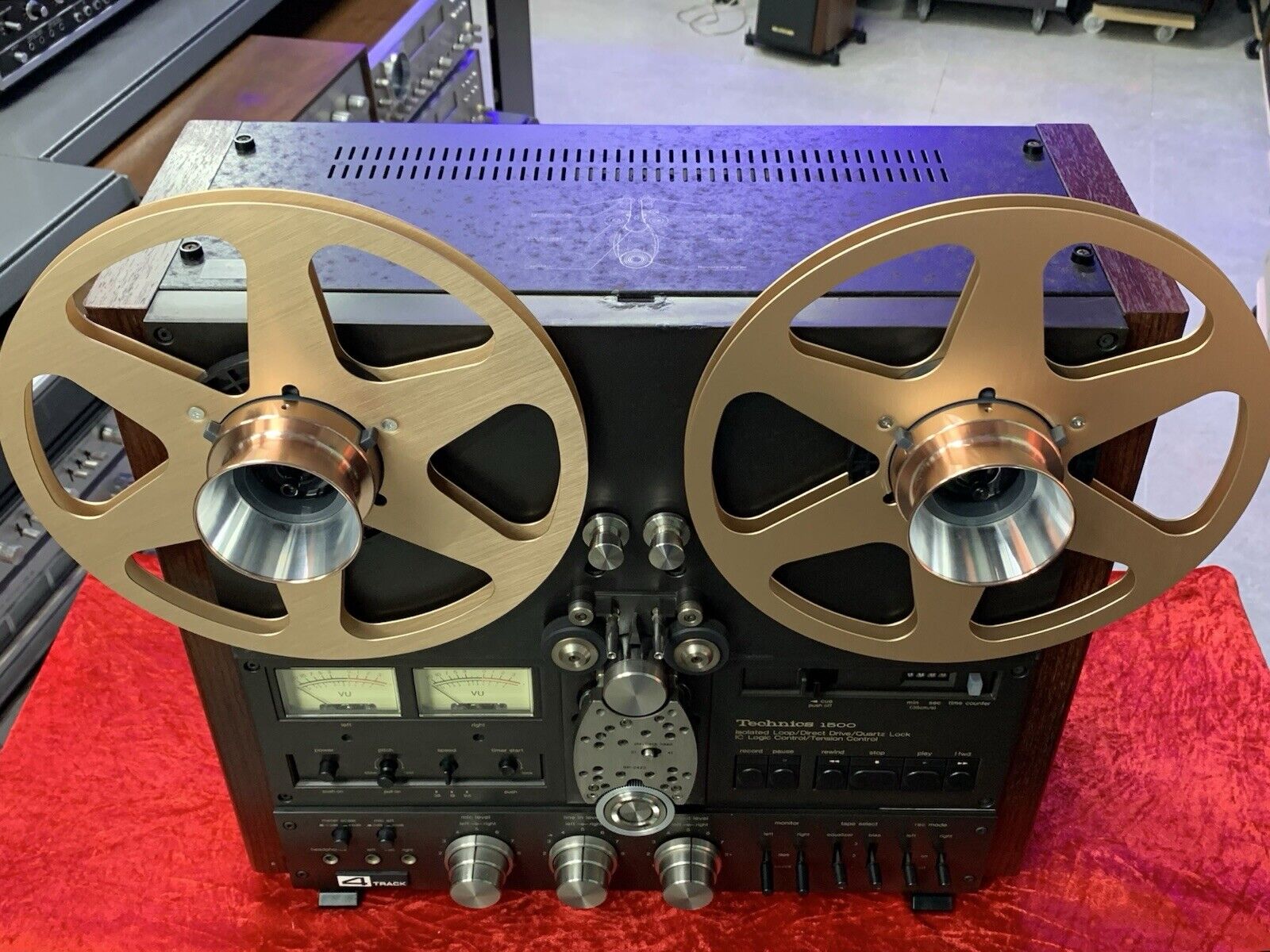 TECHNICS RS 1506U Reel to Reel 2 & 4 Track 10" Tape Vintage 1977 WORK Good Look