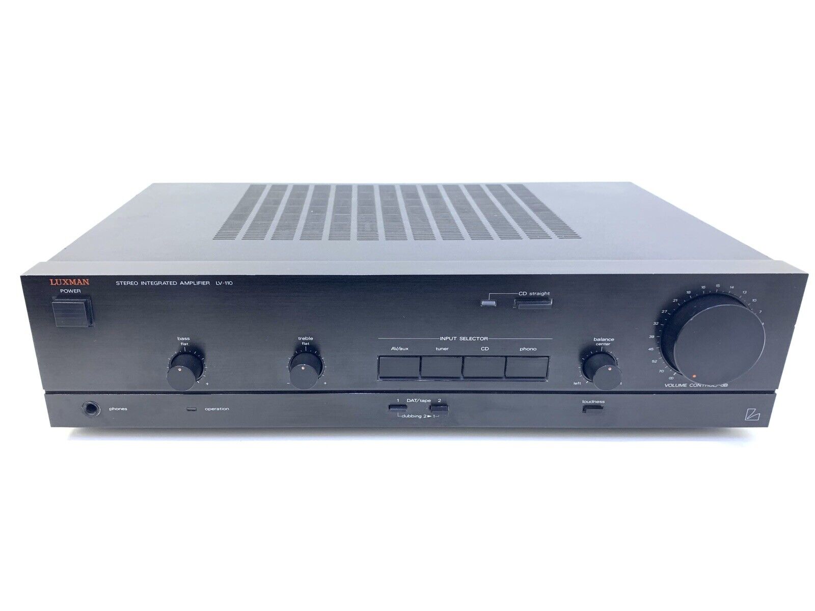 LUXMAN LV-110 Stereo Integrated Amplifier 2X 35 Watts RMS Vintage 1988 Good Look