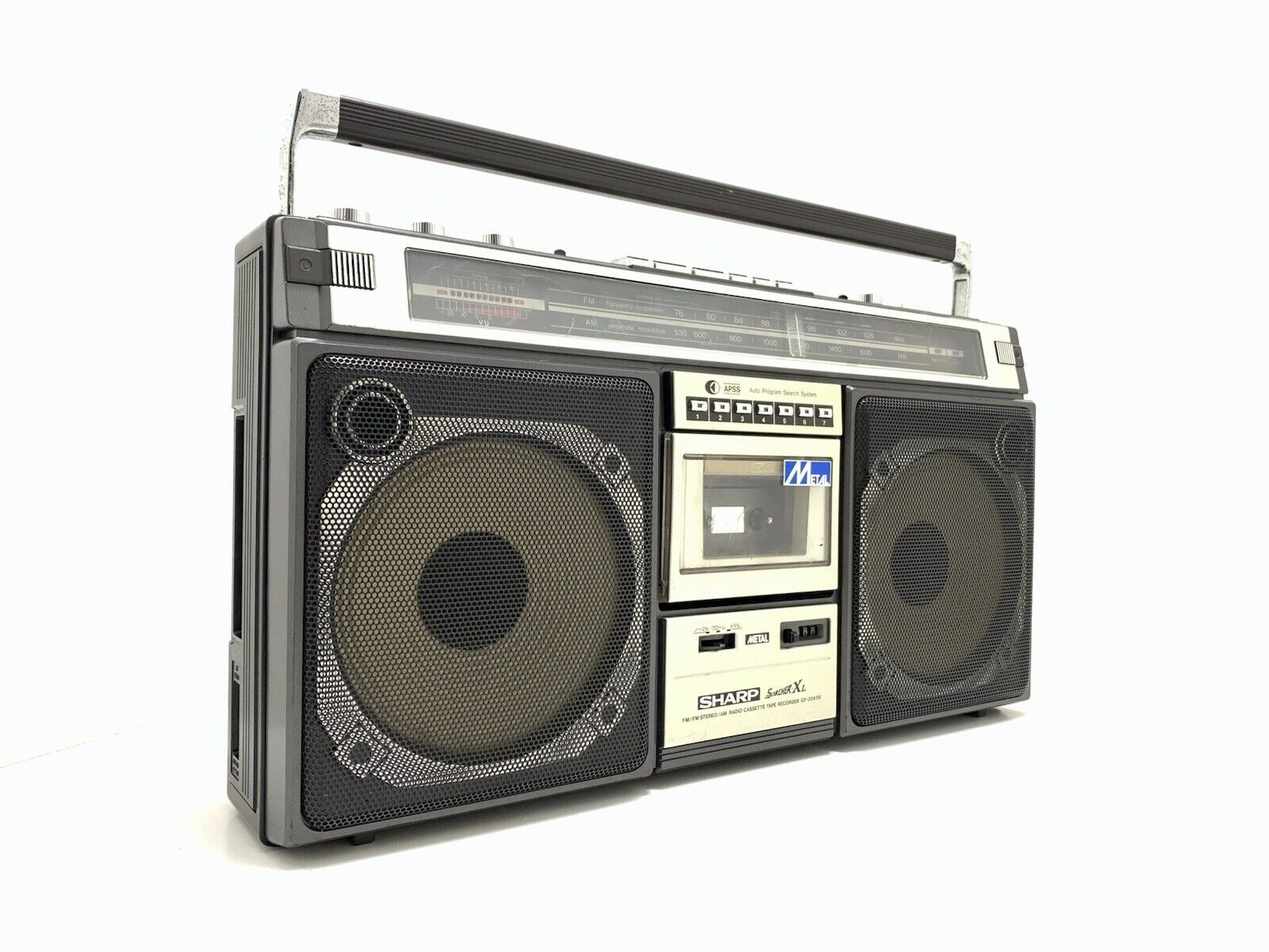 SHARP GF 308SB BOOMBOX STEREO Radio Cassette Vintage WORK PERFECT Good Look