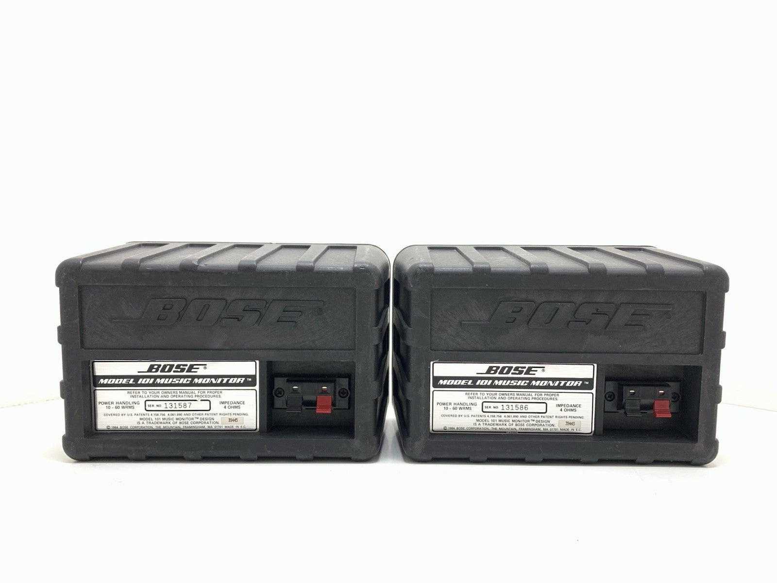 BOSE 101 Music Monitor Speakers 2 Way 60 Watts RMS Vintage 1984 WORK Good Look