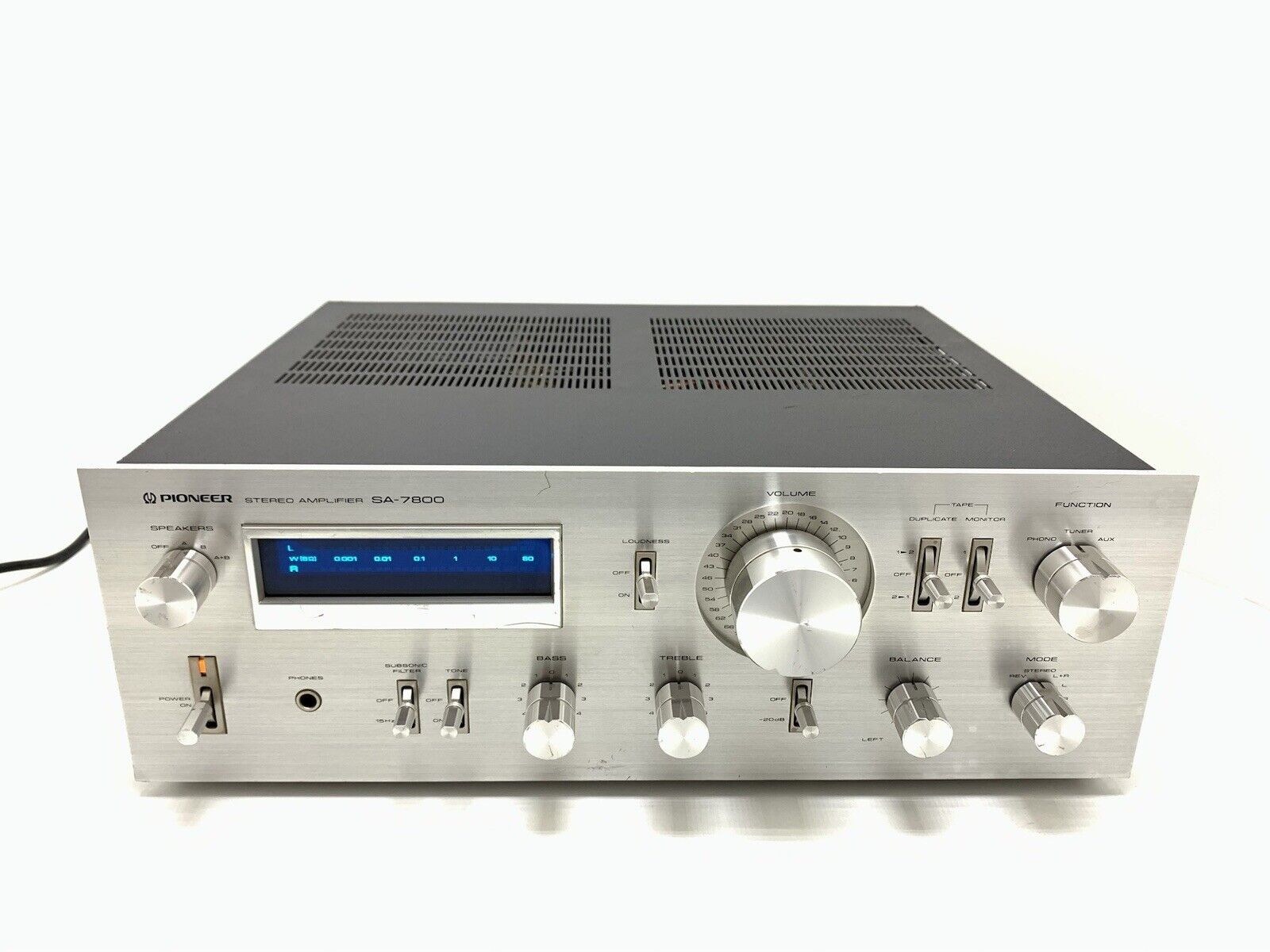 PIONEER SA-7800 Stereo Amplifier 65 + 65W RMS Blue Line Vintage 1979 Good Look