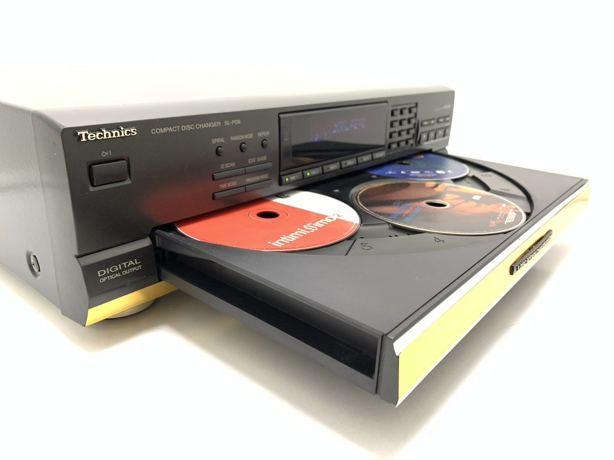Technics SL-PD8 5 Disc CD Changer MASH Custom Gold Finish 230V Serviced WorkGood