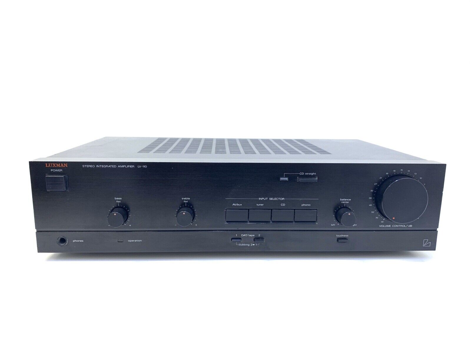 LUXMAN LV-110 Stereo Integrated Amplifier 2X 35 Watts RMS Vintage 1988 Good Look