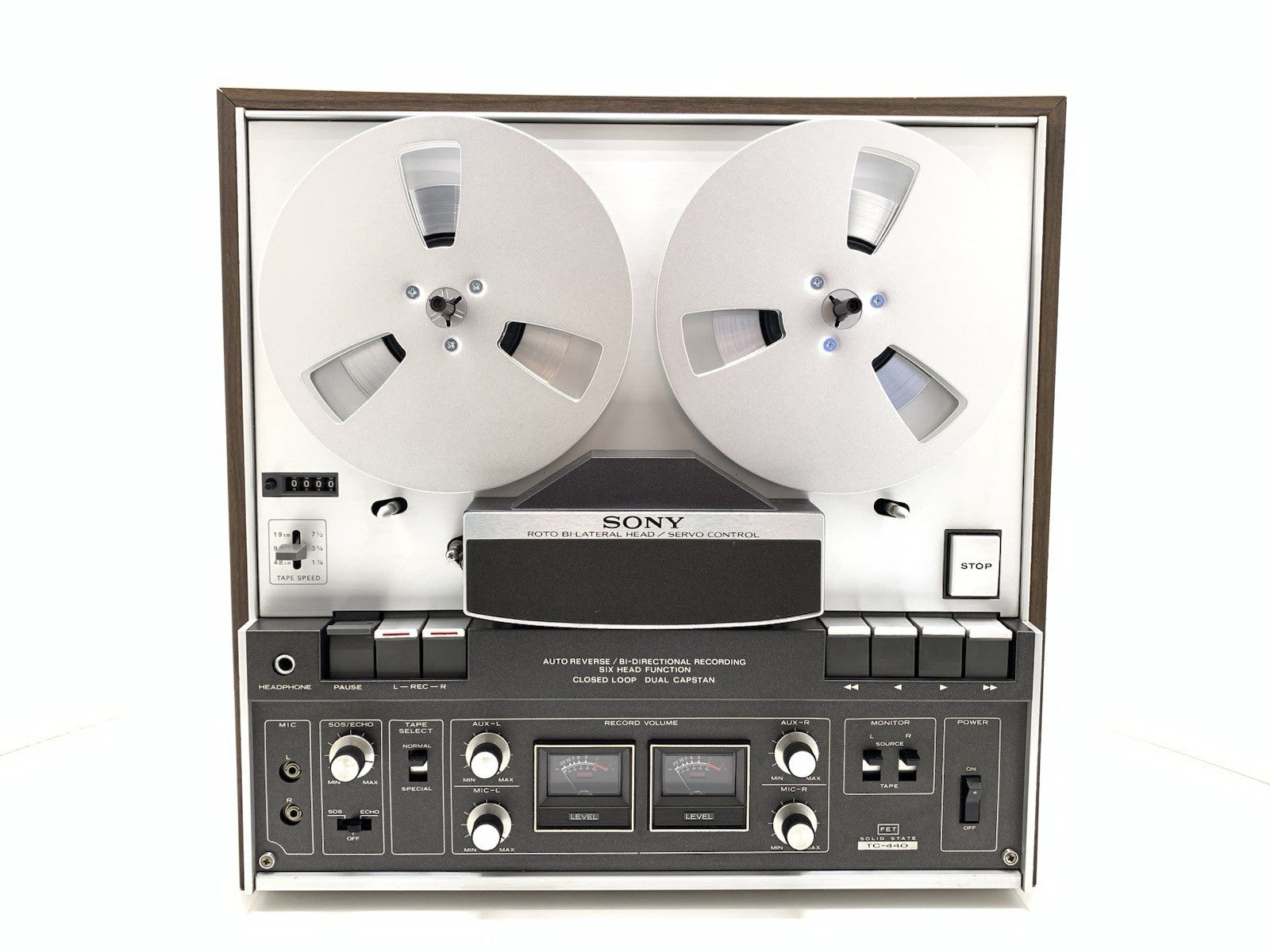 SONY TC 440 Open Reel 4 Track 7" Tape 3 Head Auto Reverse Vintage WORK Good Look