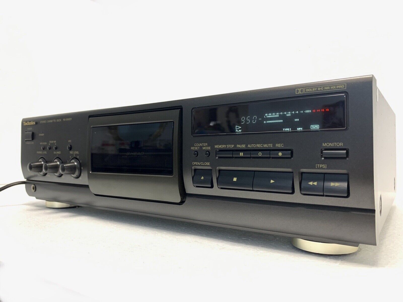 TECHNICS RS-BX601 Stereo Cassette Deck 3 Head Vintage 1994 Hi End WORK Good Look
