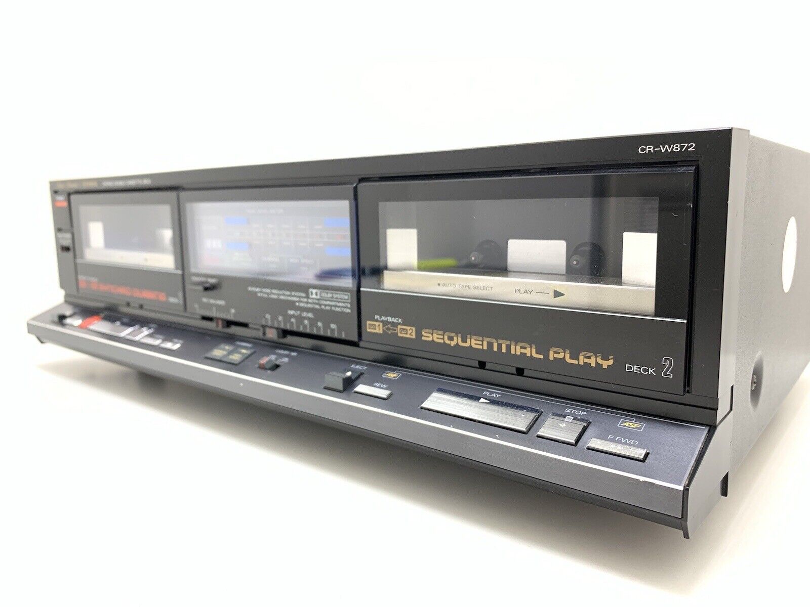 FISHER CR-W872 Metal Tape Deck Doble Cassette Vintage 1986 Refurbished Good Look
