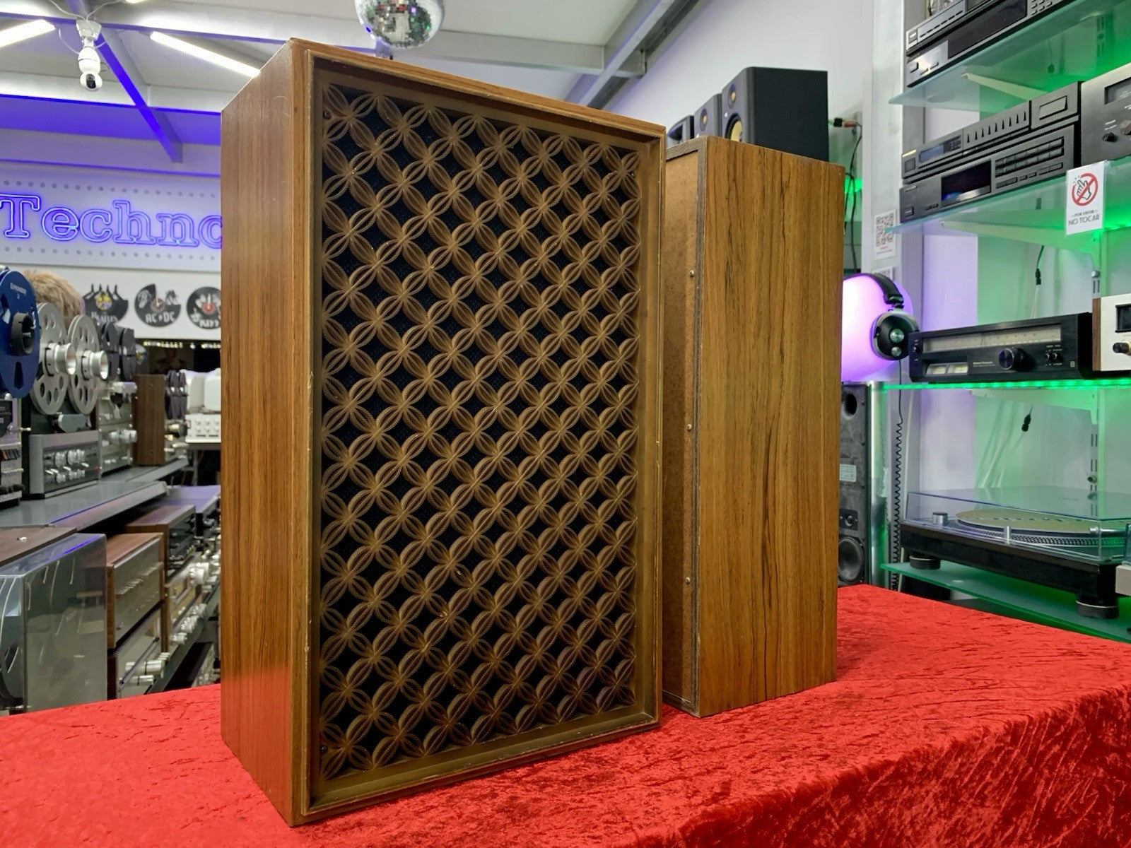 NATIONAL PANASONIC SB 123F Original Speakers 2 Way Vintage 1973 Work Good Look