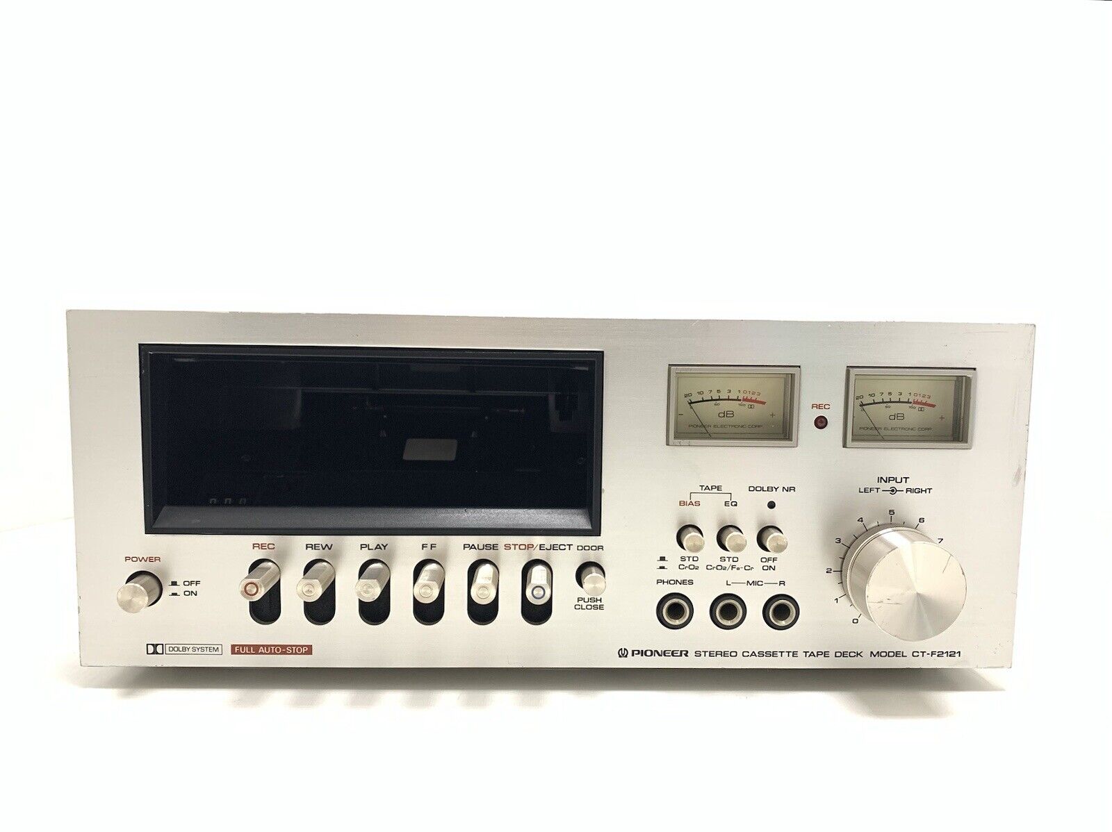 PIONEER CT-F2121 Stereo Cassette Tape Deck 2 Head Vintage 1975 WORK Good Look
