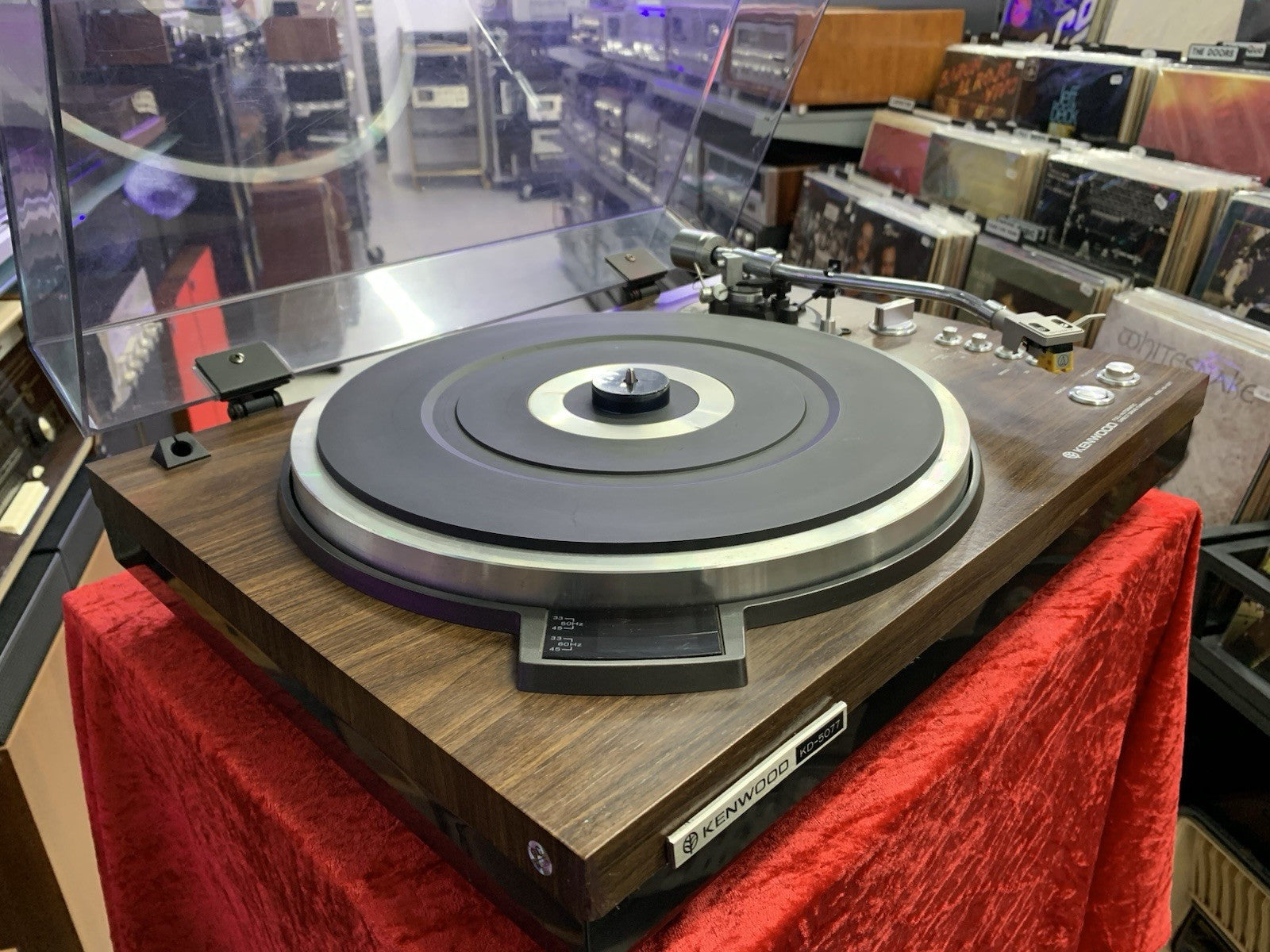 KENWOOD KD-5077 Turntable Direct Drive Fully Automatic Vintage WORKING Good Look