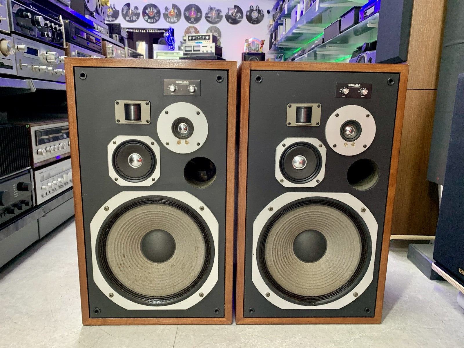 PIONEER HPM 100 Original 4Way SPEAKERS 100 Watts RMS Vintage 1976 WORK GOOD LOOK