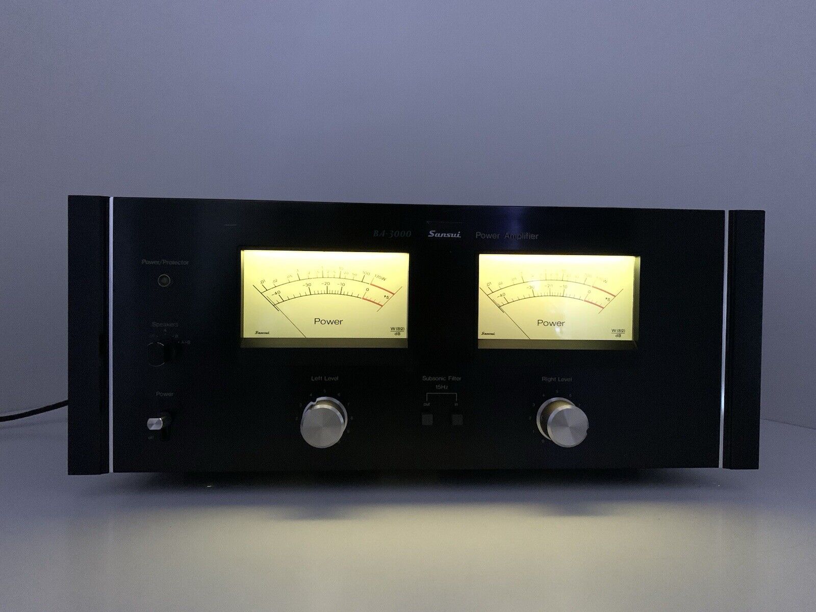 SANSUI BA-3000 Stereo Power Amplifier 170+ 170 W RMS Vintage 1975 WORK Good Look
