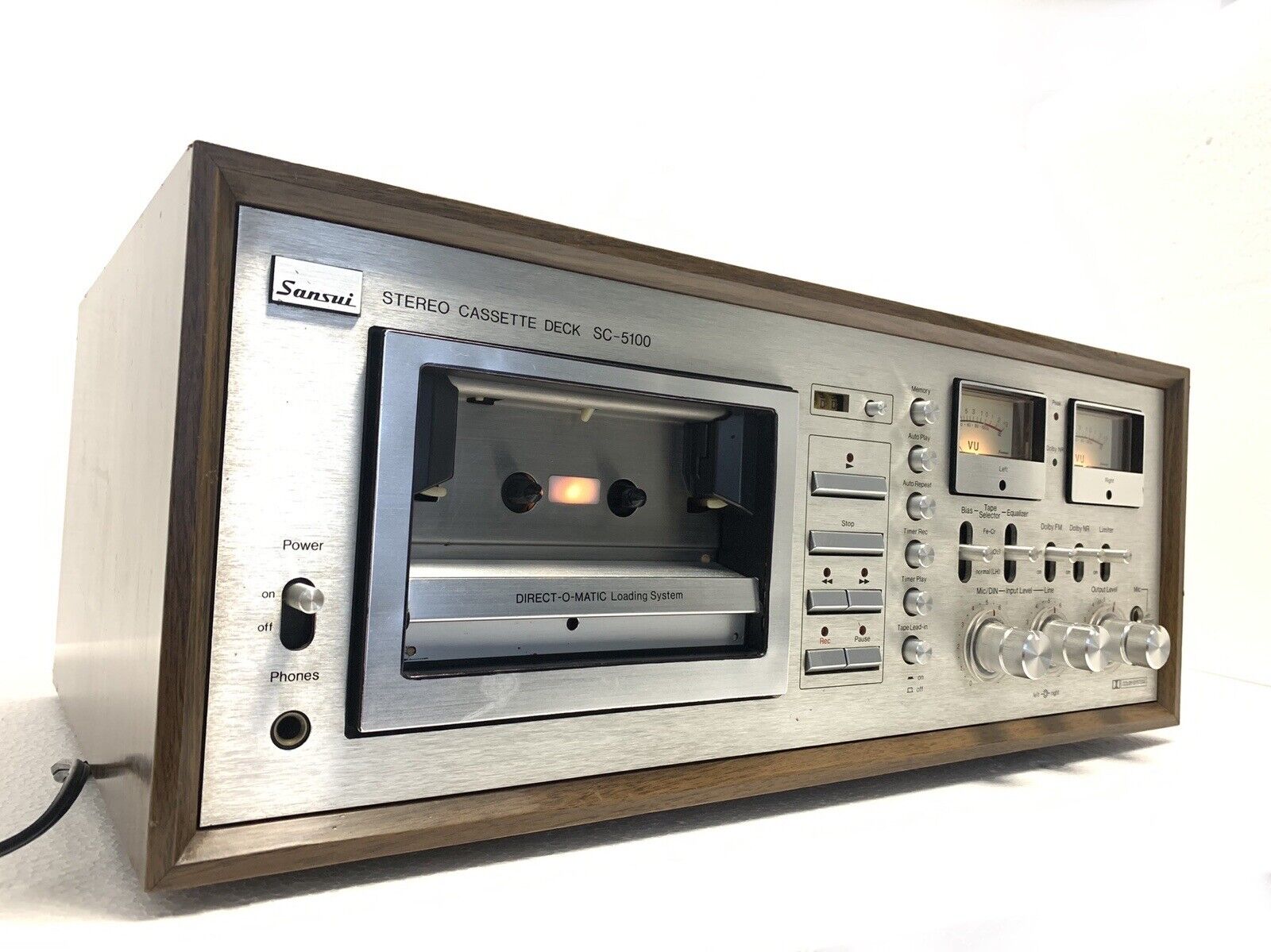 SANSUI SC-5100 2 Head Stereo Tape Deck Vintage 1978 Hi End Refurbished Like New