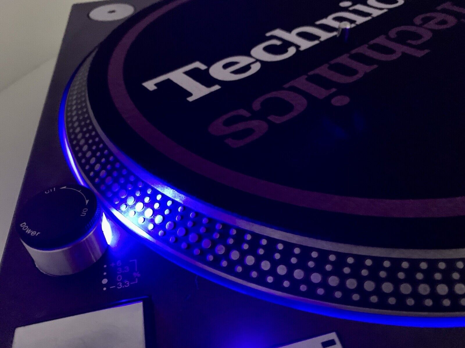 TECHNICS SL 1210 MK2 Blue LINE LED Direct Drive Turntable Vintage WORK Good Look