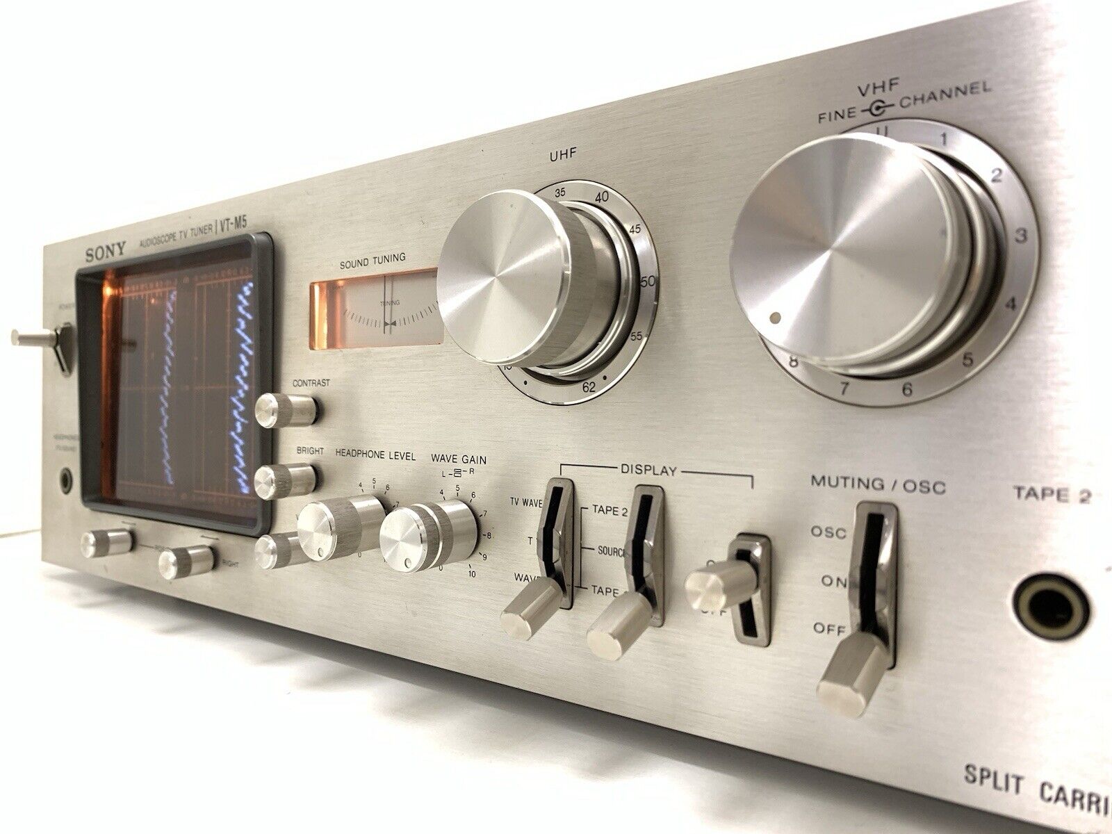 SONY AUDIO SCOPE TV TUNER VT-M5 Hi End Vintage 1977 RARE WORK 220Volts Good Look