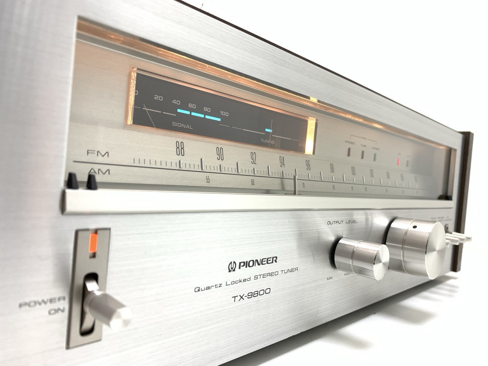 PIONEER TX 9800 AM/FM Stereo Analogue Tuner Wood Box Vintage 1979 WORK Good Look