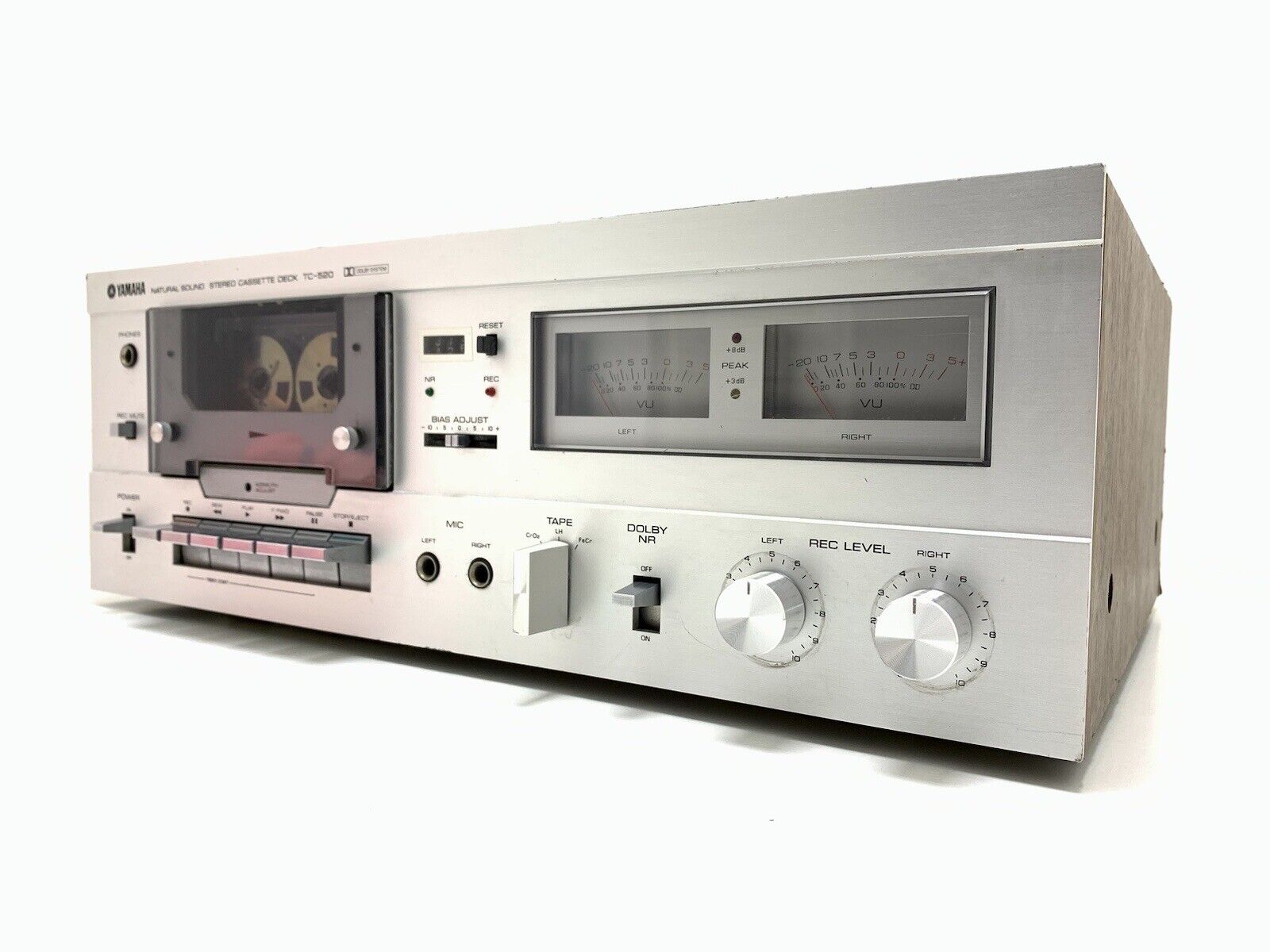 YAMAHA TC 520 Stereo Cassette Tape Deck 2Head Vintage 1978 Refurbished Good Look