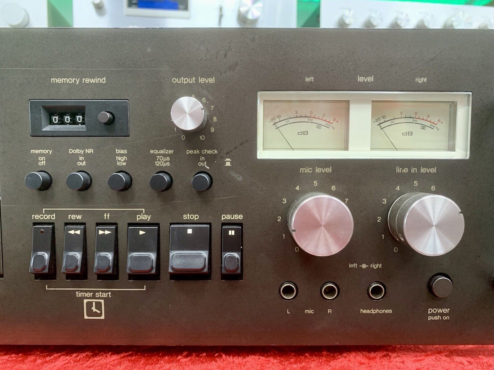 TECHNICS RS-678U Rare Stereo Cassette Deck 2 Motors Vintage 1977 WORK Good Look