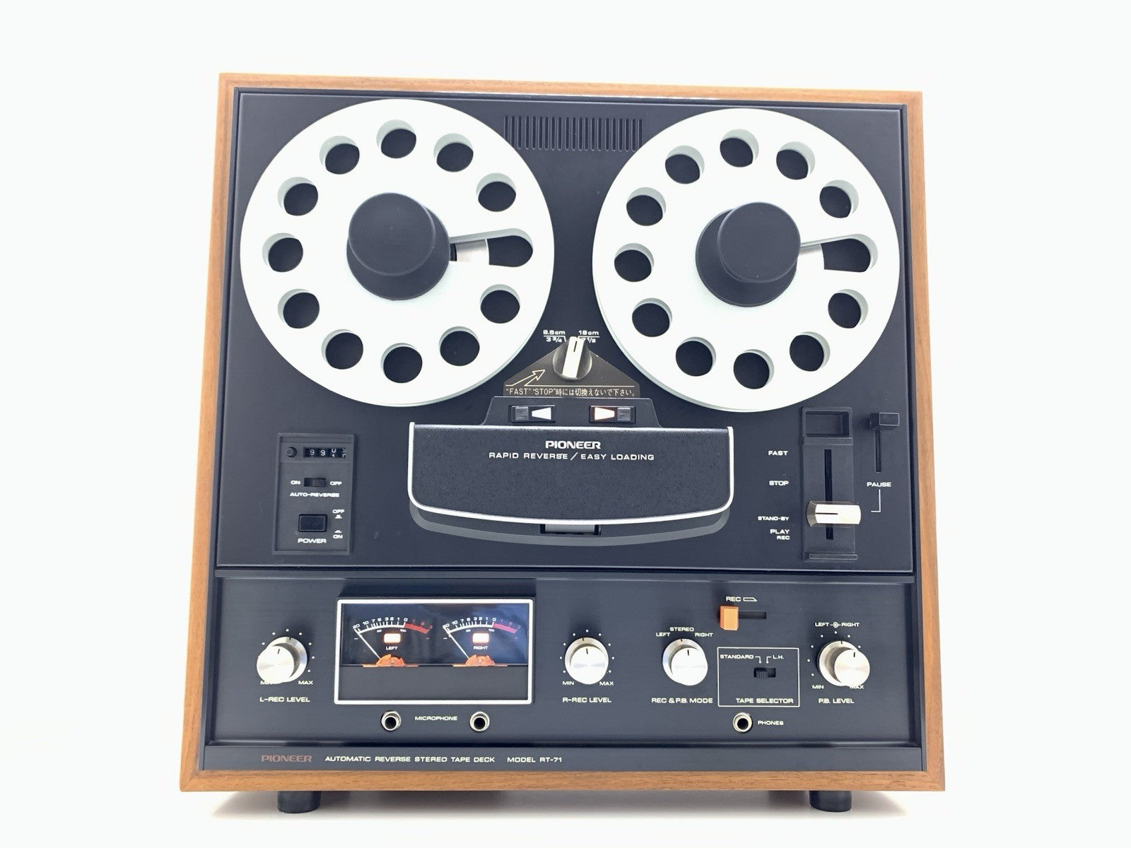 PIONEER RT 71 Open Reel 4 Track 7" Tape Vintage 1970 Auto Reverse WORK Good Look